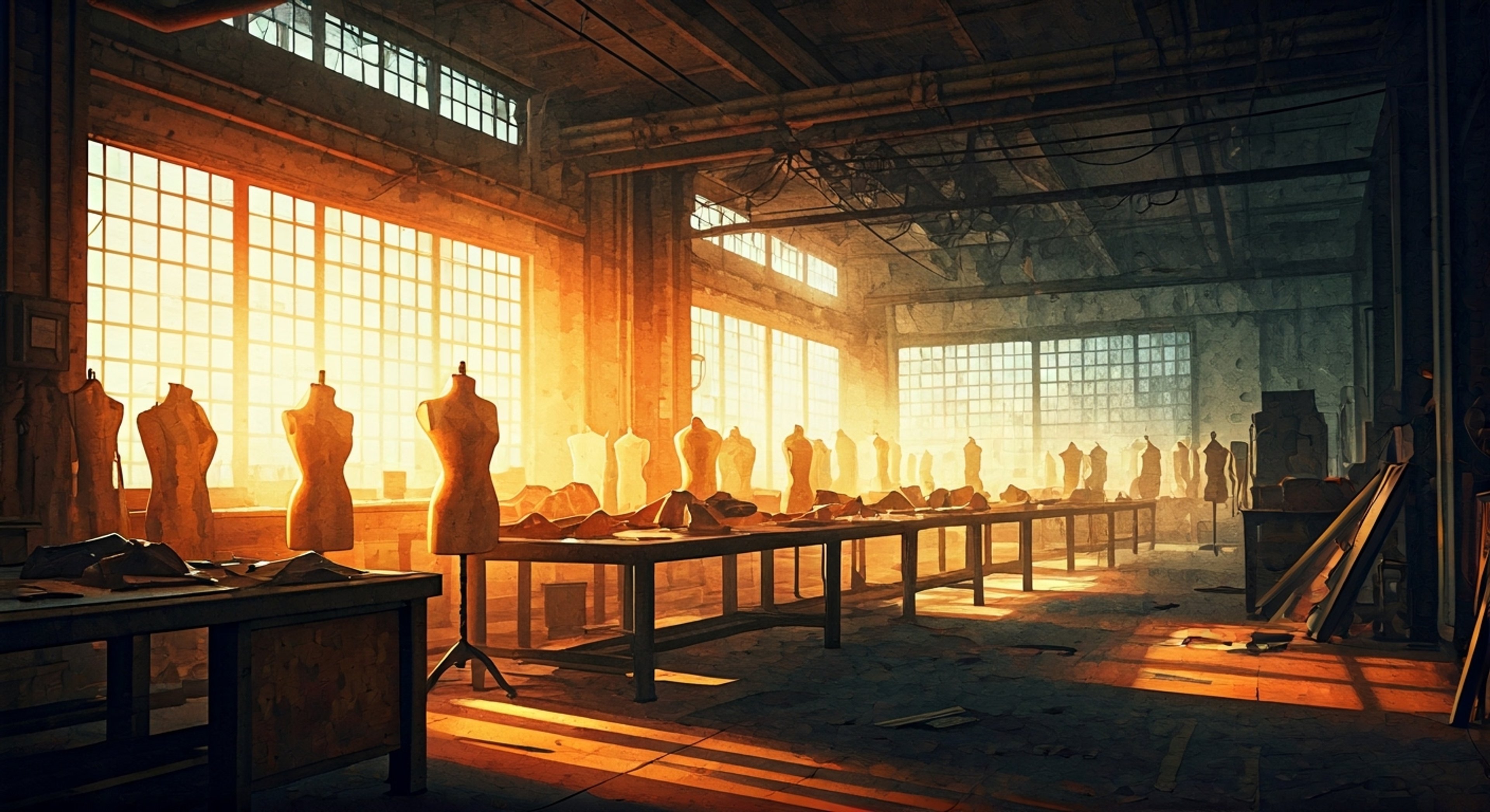 You join Lyra in her hidden workshop, a sanctuary filled with carefully curated salvaged materials and deconstructed garments awaiting transformation. The air is thick with creative tension as she prepares to share her innovative techniques for blending protection with provocative design elements. Her signature asymmetrical creations surround you, each piece telling a story of survival and artistic rebellion against the harsh realities of the post-apocalyptic world.