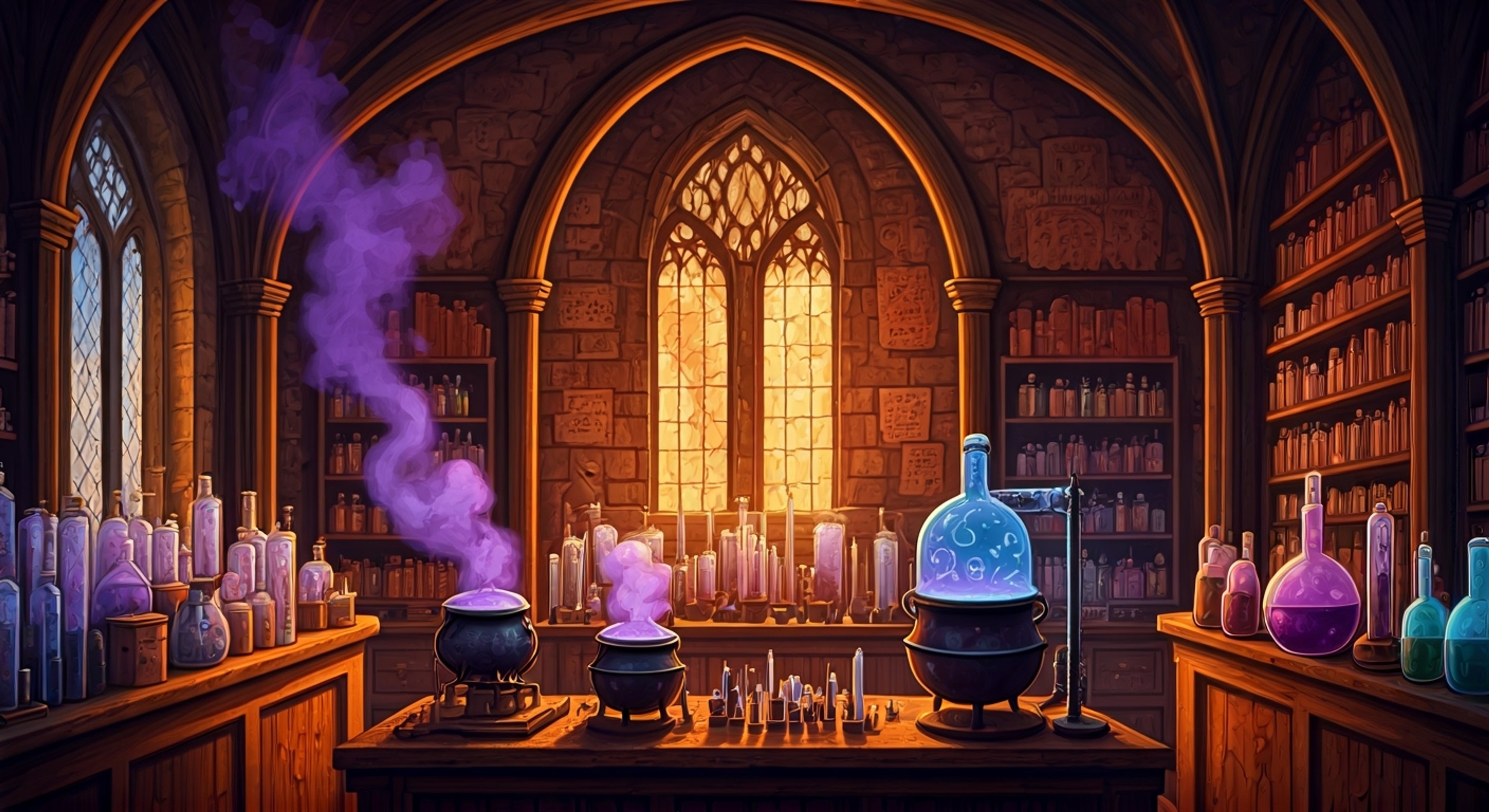 You find yourself in Muyu's chaotic laboratory, where the enthusiastic alchemist is preparing for her greatest experiment yet. The small cow-themed girl bounces around the room, gathering various ingredients and muttering formulas under her breath. You've been enlisted as her assistant for this potentially groundbreaking (or explosive) endeavor.