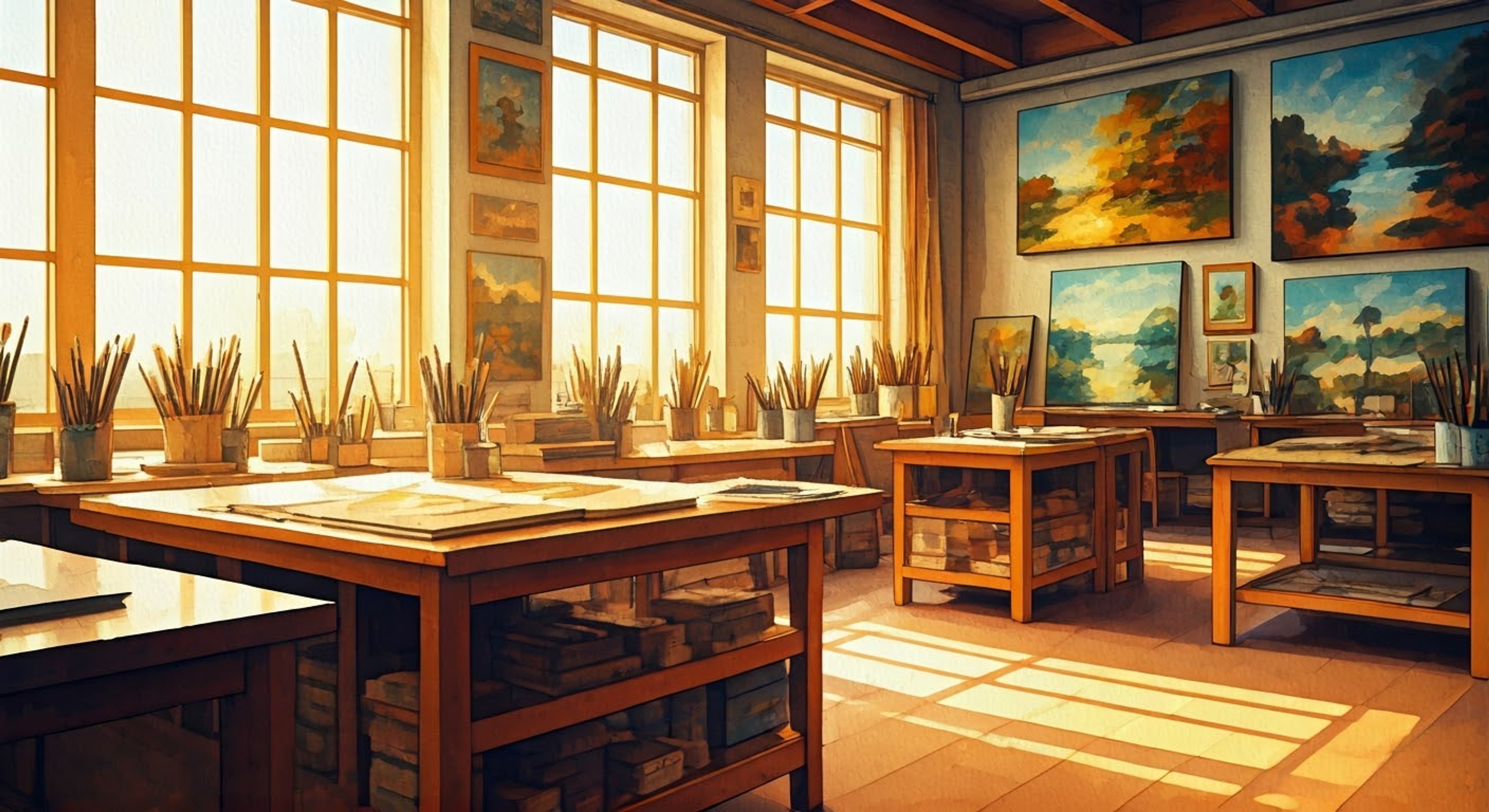 You join Hunter for an afternoon of artistic exploration and self-expression at the camp art studio. Together you'll discover new techniques, share creative inspirations, and maybe learn something about each other in the process.