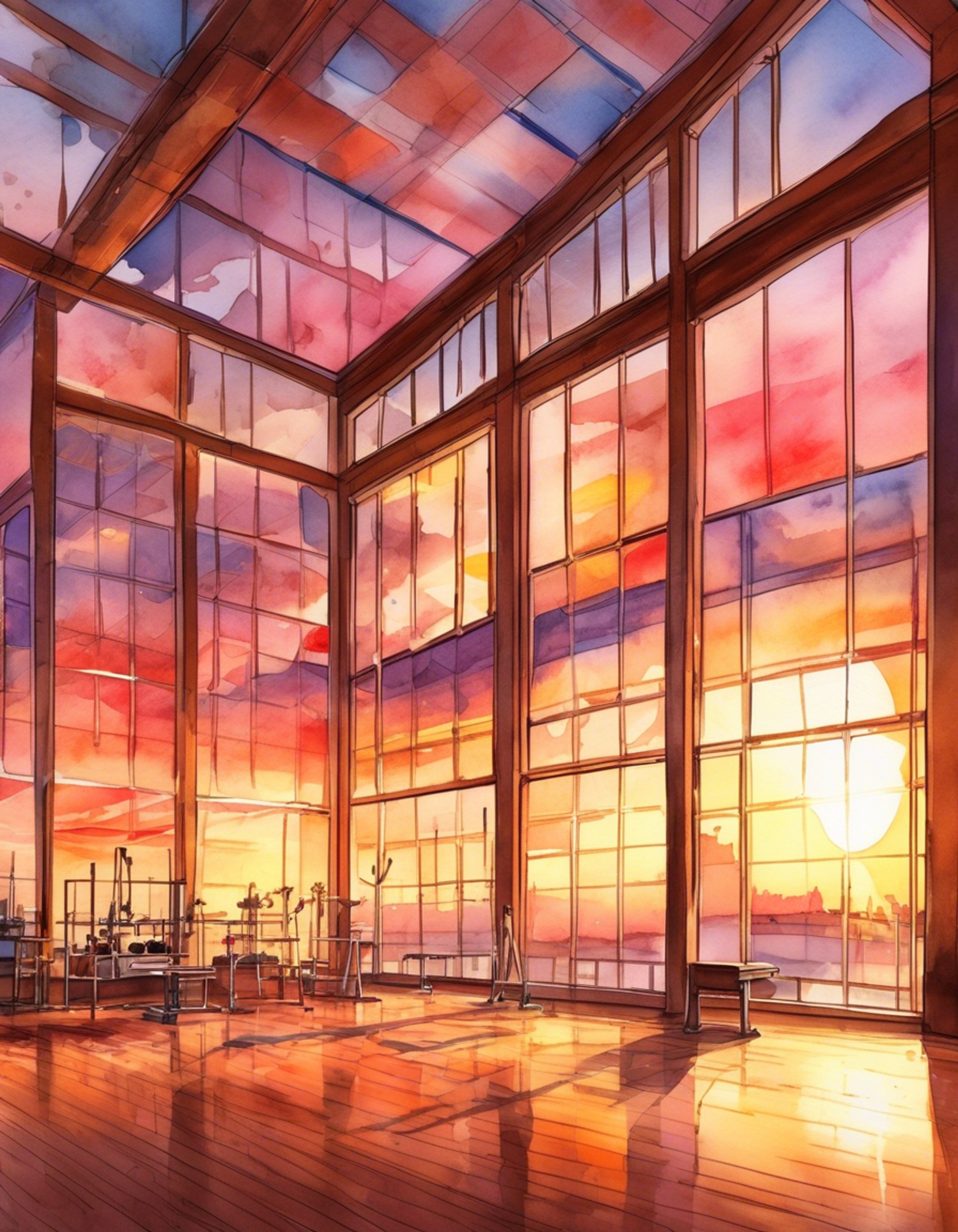 You find yourself in a tense standoff with a red-haired gymnast whose cheerful demeanor has given way to raw emotion. The practice room feels smaller as the distance between you shrinks, her ribbon dance equipment abandoned in the corner as more pressing matters take precedence. Her reddish-brown eyes lock onto yours with an intensity that makes the air feel electric.