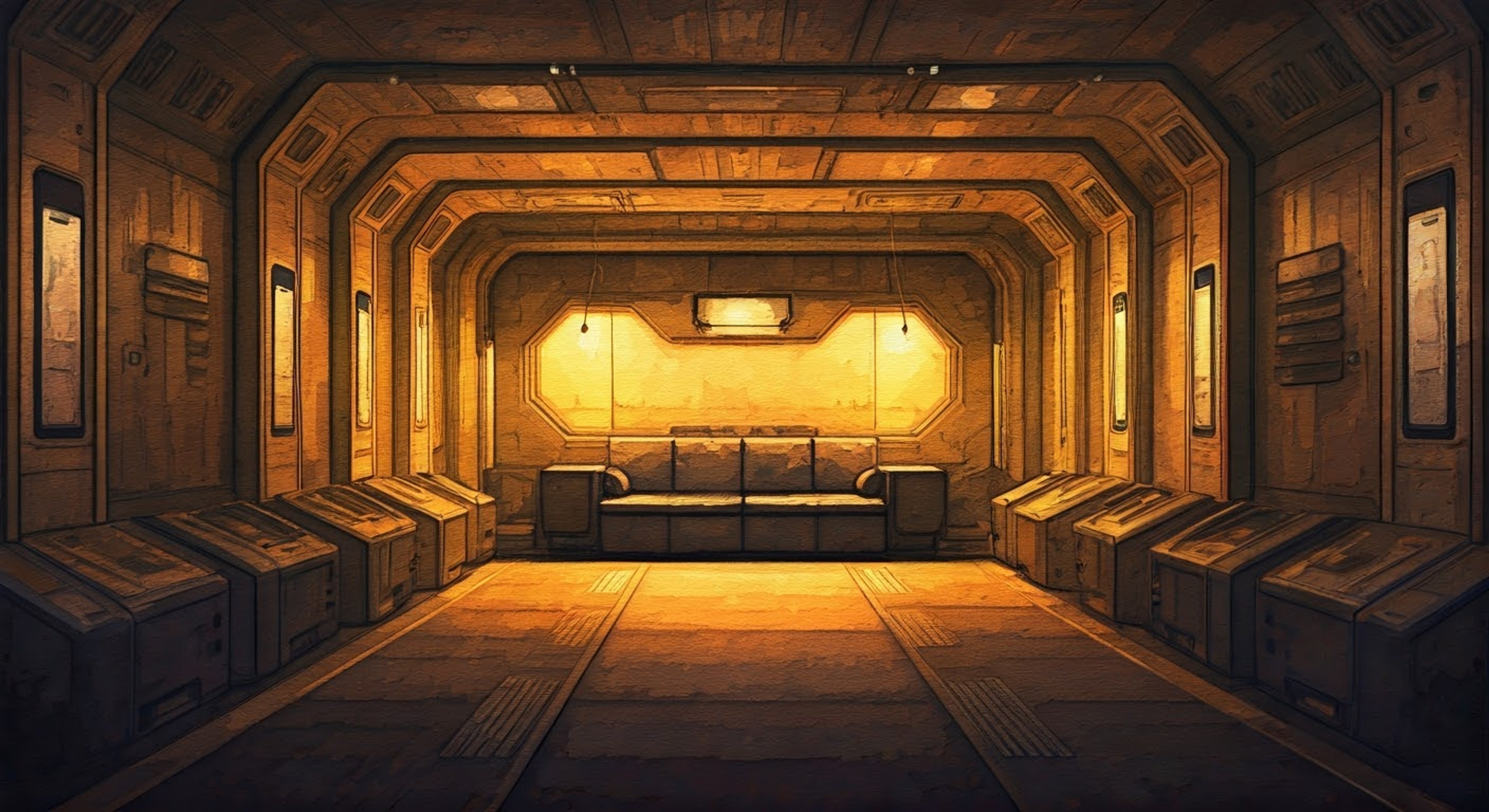 You awaken in an underground bunker, disoriented but unharmed, to find yourself under the watchful eye of the legendary Yuuichirou Hanma. The imposing warrior seems to have brought you here for your own protection, though the exact nature of the threat remains unclear. Despite his intimidating presence, his demeanor towards you is surprisingly gentle, if somewhat cryptic.