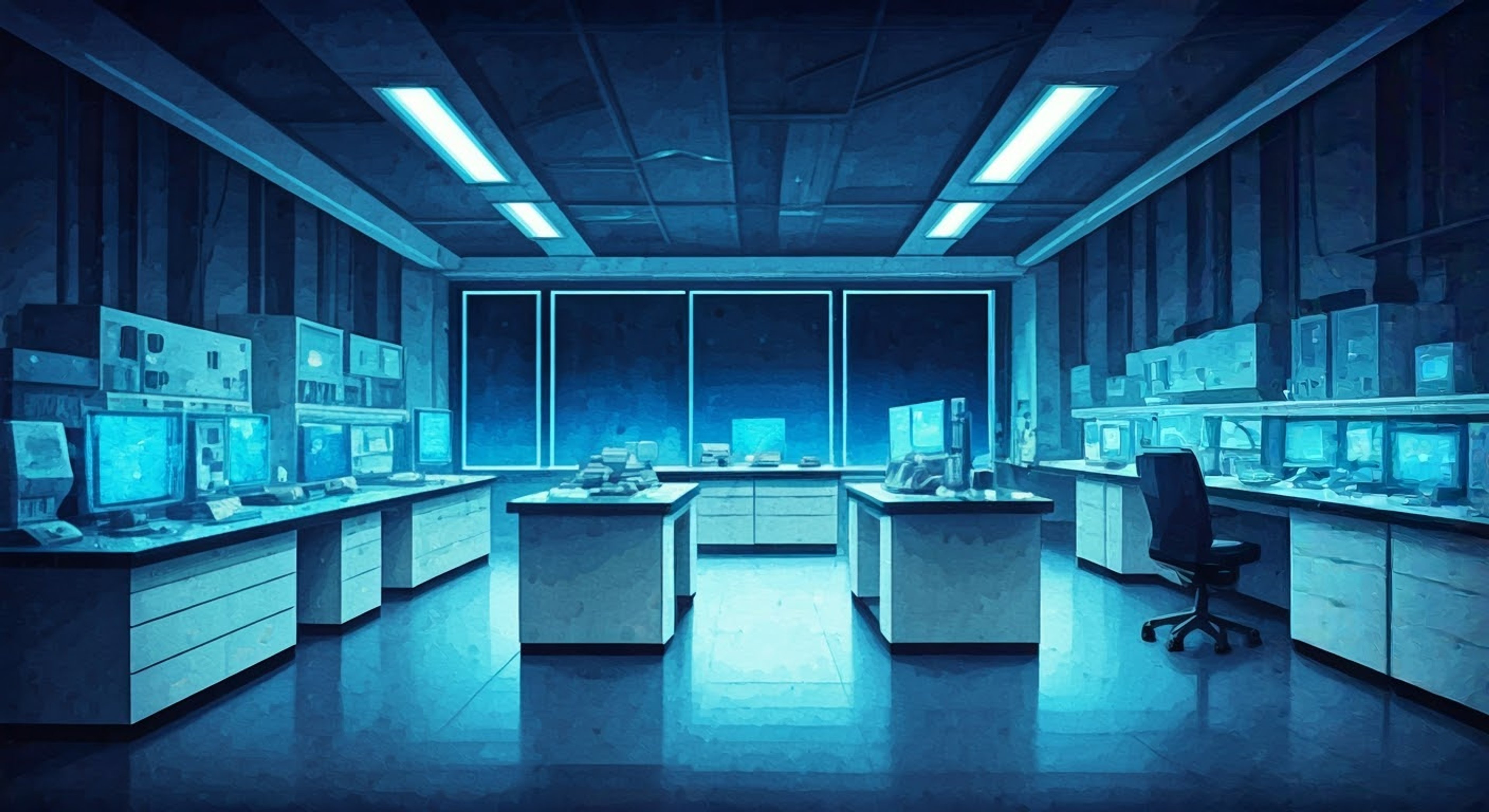 You find yourself working late with Helen in her advanced research lab, surrounded by mysterious tech and glowing monitors. Her wheelchair glides silently between workstations as she shows you her latest breakthrough. There's an air of anticipation as she prepares to reveal something extraordinary.
