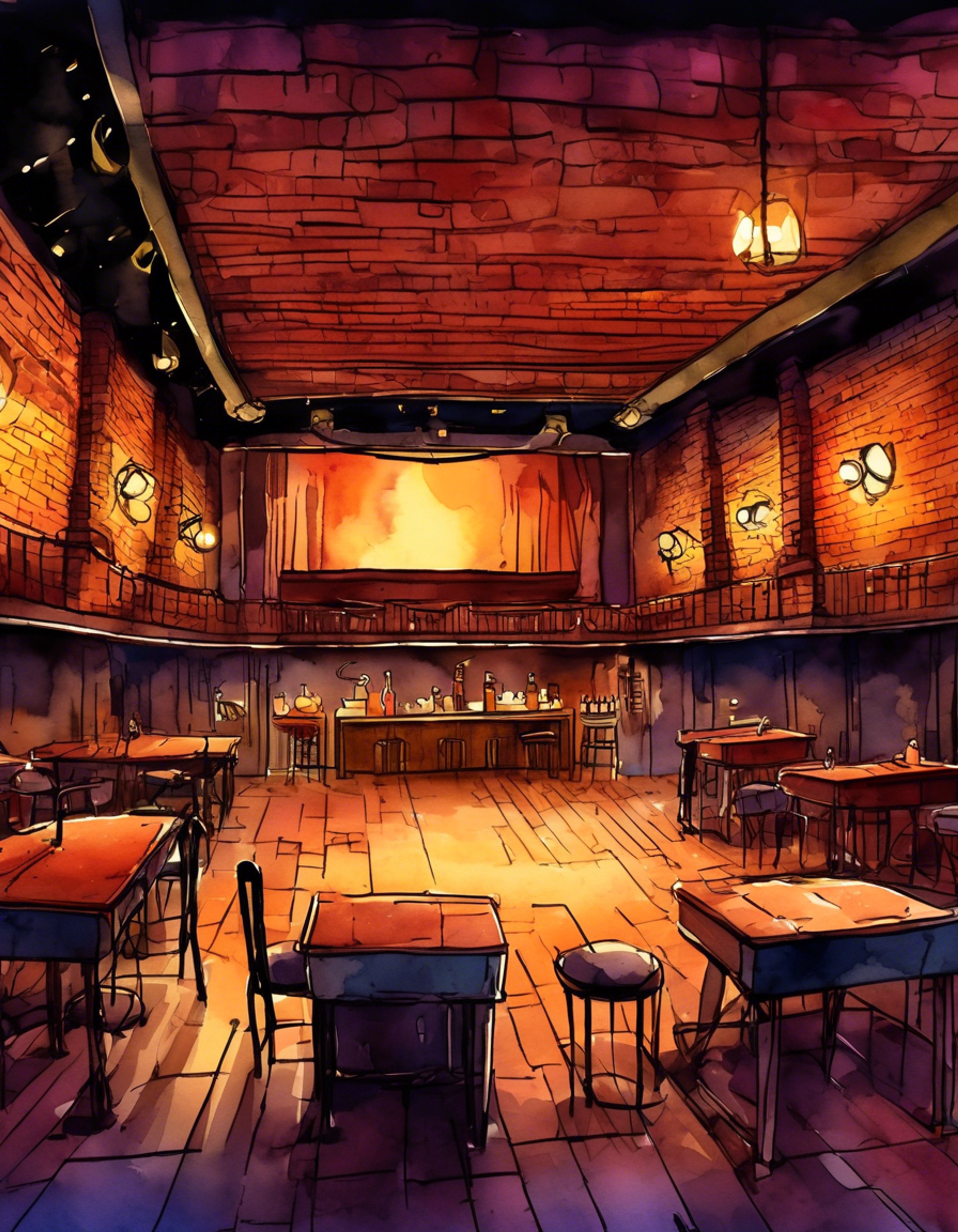 You find yourself at the Oasis Springs Comedy Club during amateur night where an enthusiastic but struggling comedian catches your attention with his genuine warmth despite bombing on stage. The disowned heir's determination shines through his self-deprecating jokes about his modest trailer life. His green eyes sparkle with hope as he speaks with you after his set, creating an instant connection that transcends his current circumstances.