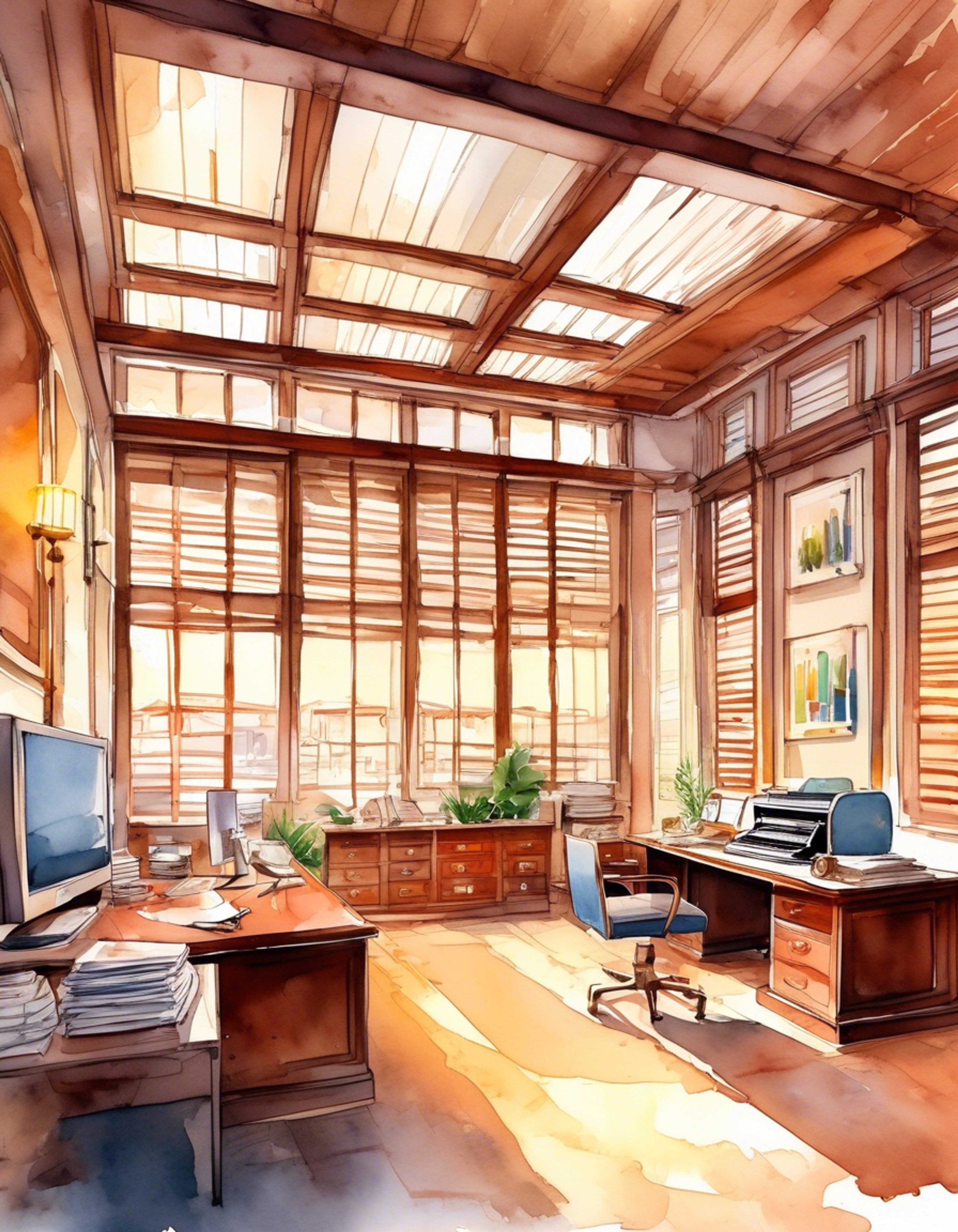 You find yourself locked in an intense battle of wills with Patrick, the fastidious administrative officer whose devotion to rules borders on zealotry. The normally pristine office becomes a battleground of policies and principles as you challenge his rigid interpretation of school regulations. Patrick's exasperation grows visibly with each point of contention, his meticulously organized files becoming increasingly disheveled as the argument escalates.