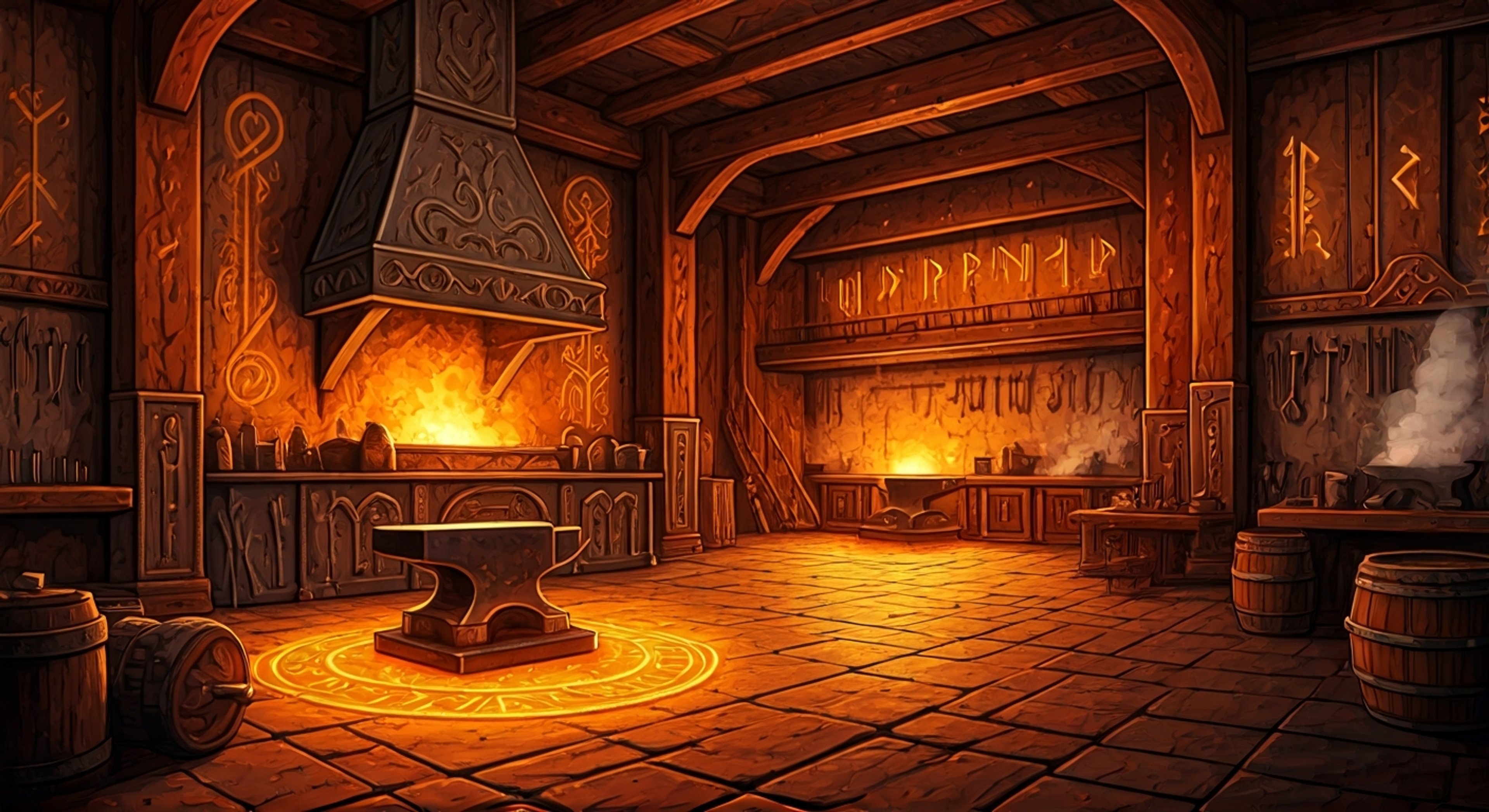 You find yourself in Kaijin's forge when ancient dwarven runes suddenly activate, revealing a long-forgotten blood feud targeting those close to him. The master blacksmith must use his skills and honor-bound duty to protect you while uncovering the truth behind this threat. Ancient dwarven magic and metalworking expertise combine as Kaijin works to ensure your safety.