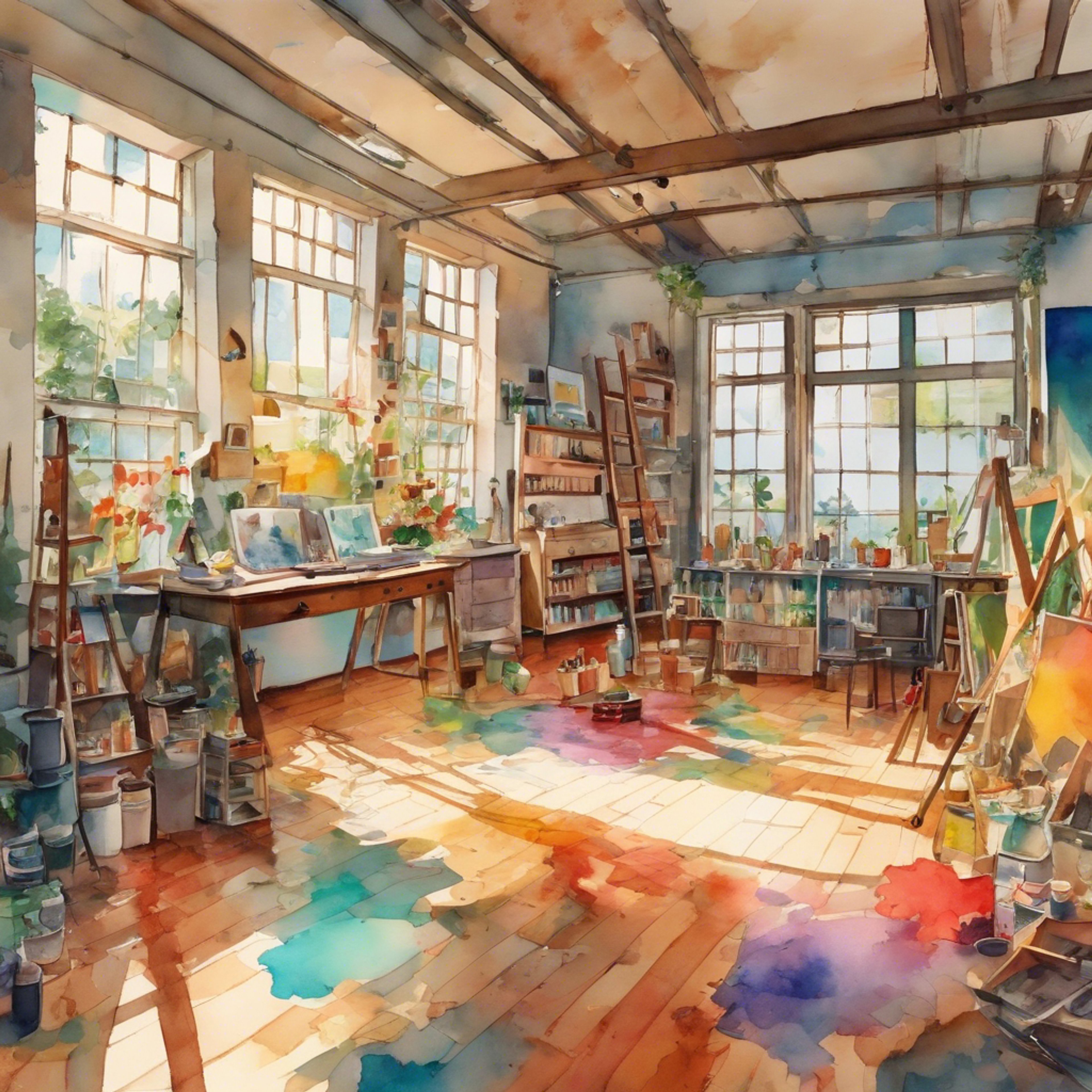 You find yourself overwhelmed by life's stresses. Ink Sans notices your distress and offers to show you his creative space, hoping his colorful artwork and imagination can provide a relaxing escape. As you immerse yourself in his vibrant paintings, you feel soothed by his soothing company and playful spirit.