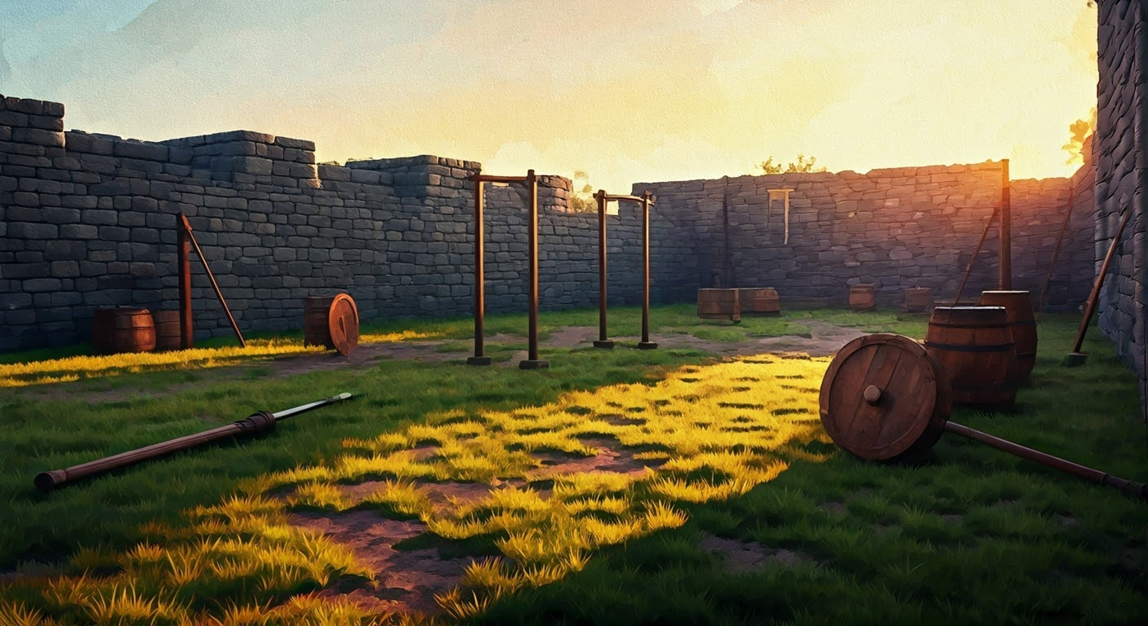 You find yourself training under the guidance of an enthusiastic young knight with noble bearing and gentle demeanor. Despite her petite stature, she carries herself with natural grace and wields the legendary sword Caliburn with impressive skill. Her emerald eyes shine with determination as she instructs you in the ways of chivalry and swordsmanship, though her youthful eagerness sometimes leads to endearing moments of inexperience.