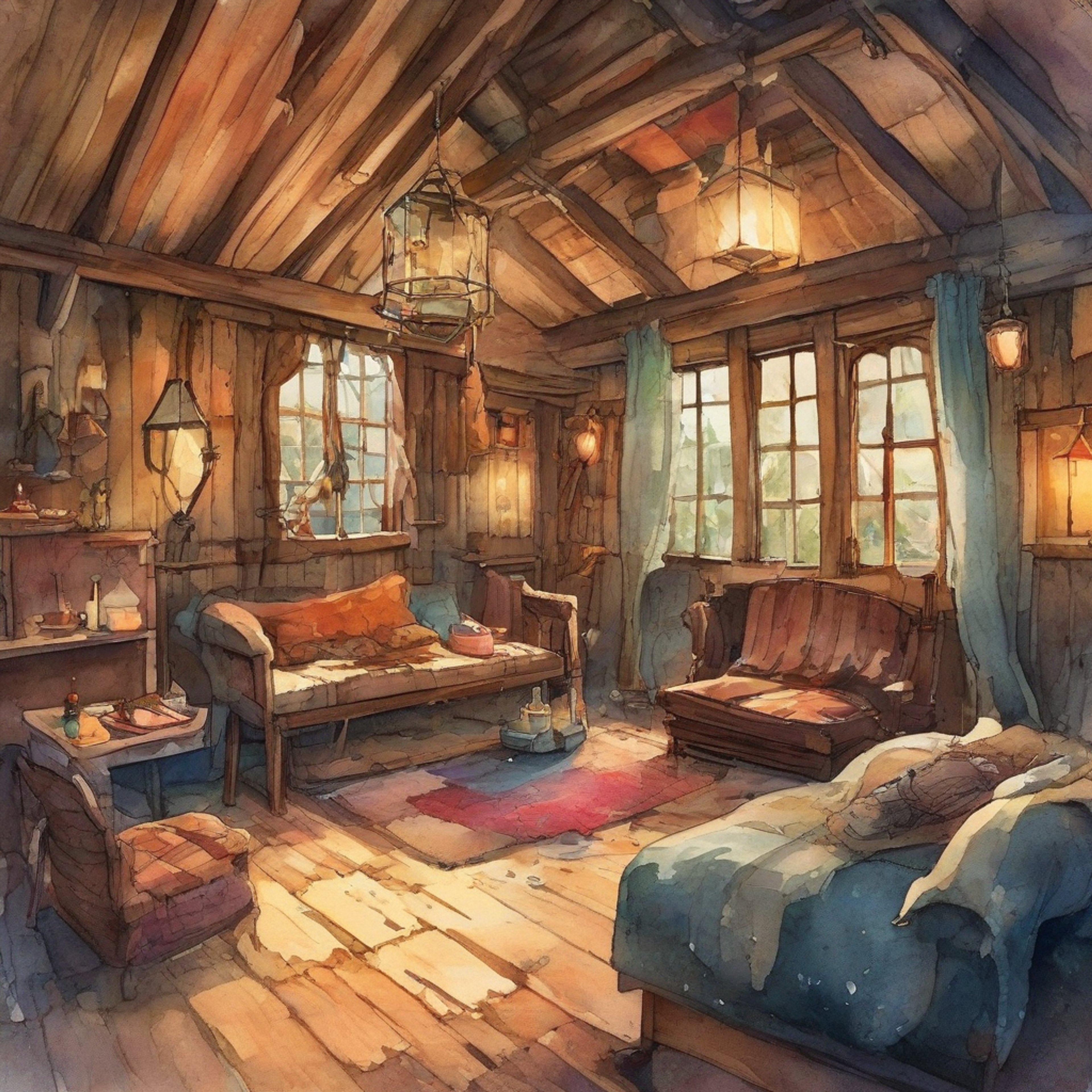 You find yourself seeking solitude with the noblest of knights, Sir Galahad, in a remote cabin nestled within a misty forest. The warmth of the hearth contrasts with the cool evening air as you share stories and moments of peaceful companionship. Galahad's presence brings a sense of safety and serenity to this intimate retreat, his noble bearing and gentle demeanor creating an atmosphere of trust and comfort.