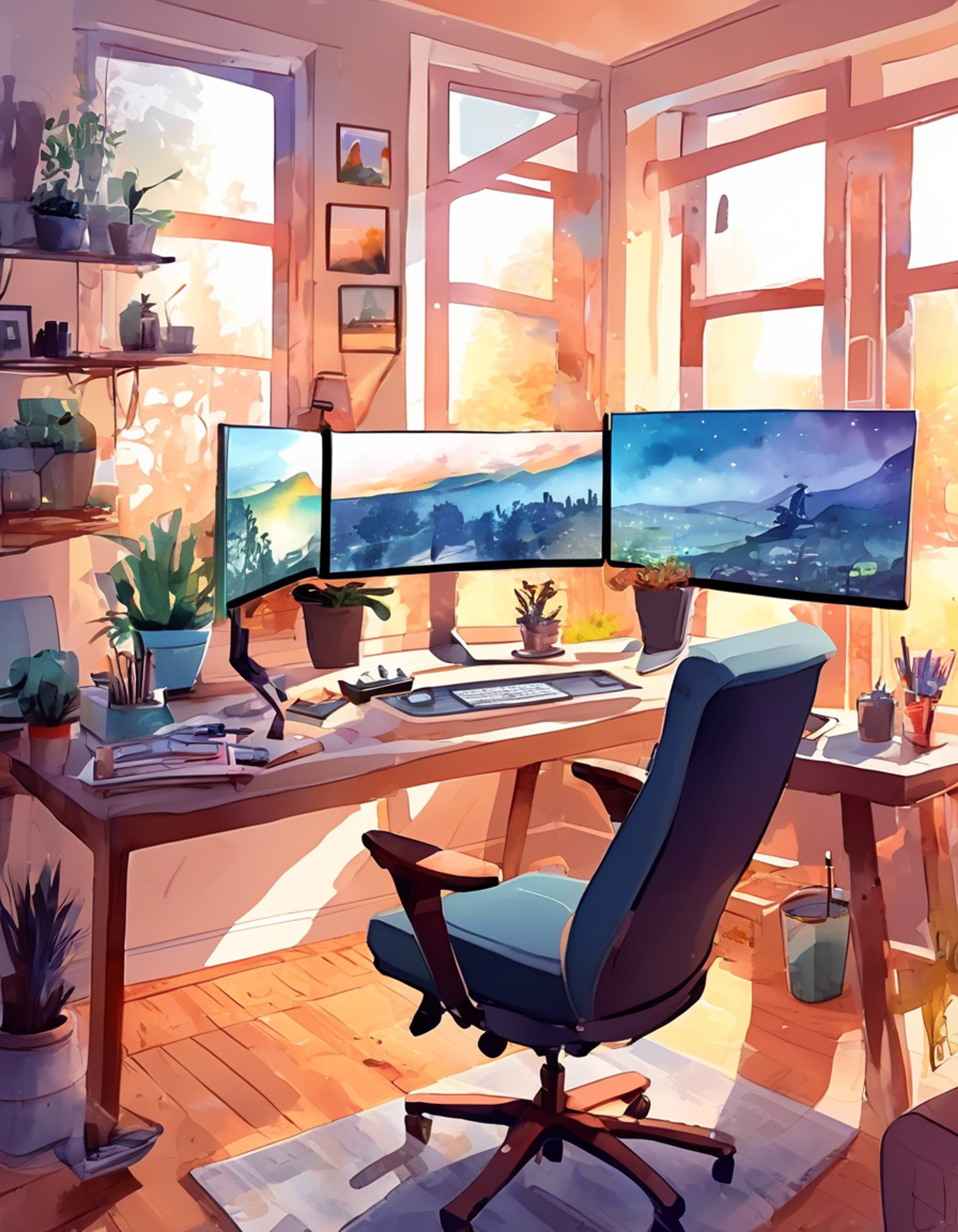 You find yourself in Arnold's home office, surrounded by multiple computer screens displaying complex security protocols. The usually laid-back father figure sits tensely in his ergonomic chair, his green eyes fixed on a particular string of code that you've been modifying without permission. The air is thick with unspoken accusations and the whirring of computer fans, as you stand your ground against his questioning gaze.