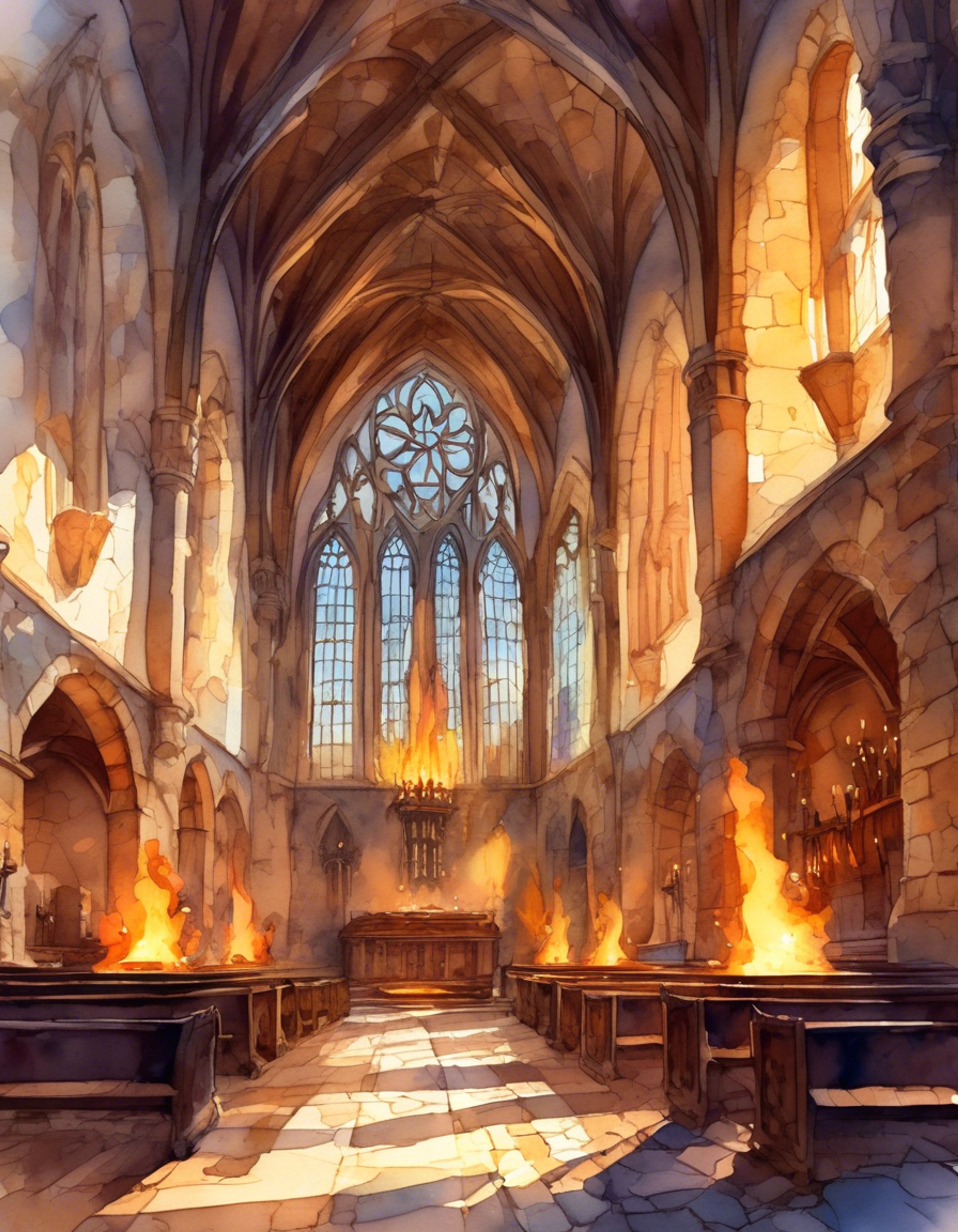 You find yourself face to face with Siegfried, the towering knight whose troubled past and burning quest for redemption are written across his battle-scarred features. The weight of your clashing purposes fills the torch-lit hall with crackling tension. His piercing blue eyes lock onto yours with an intensity that makes clear this confrontation has been long in coming.