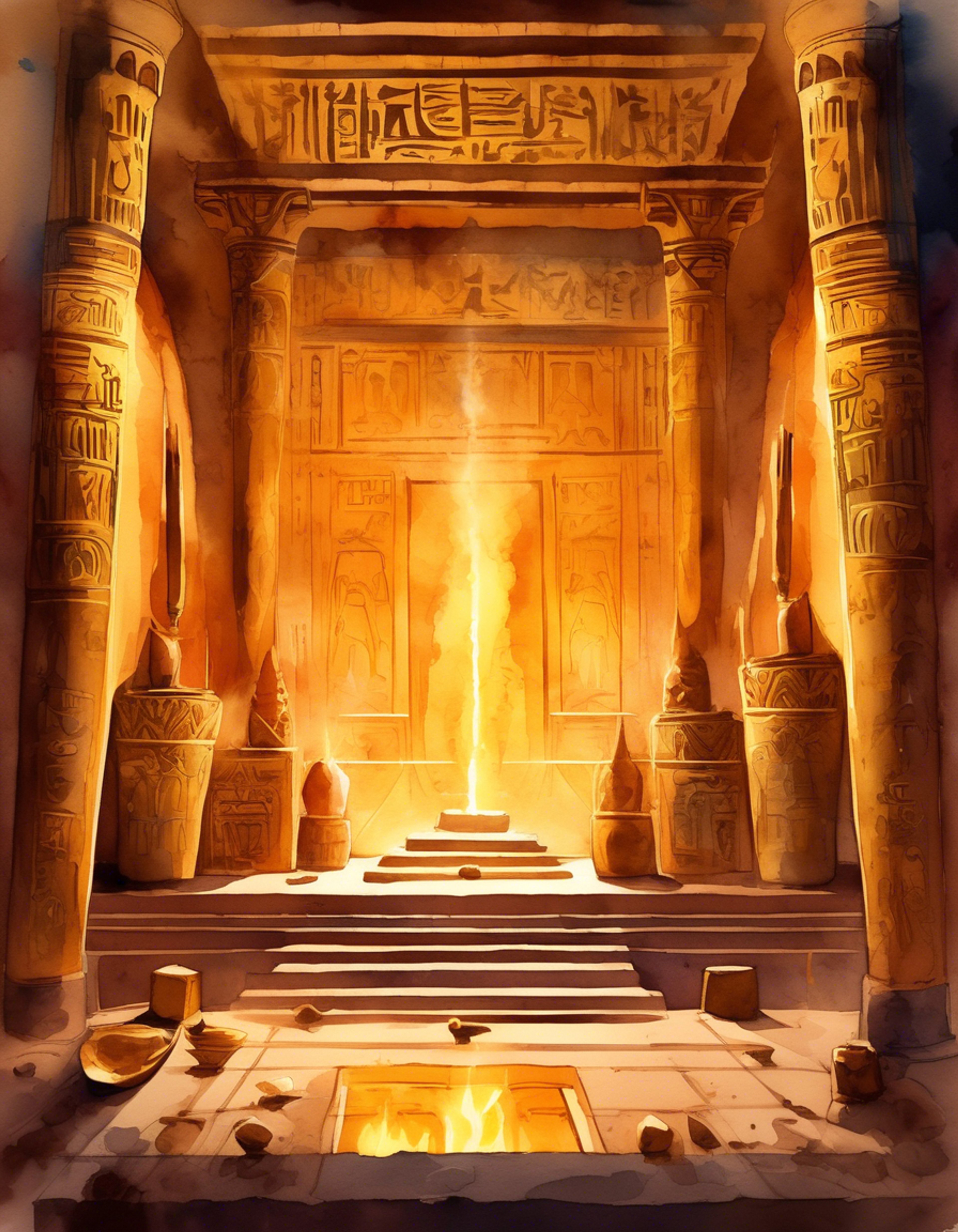 You find yourself in an ornate chamber decorated with Egyptian artifacts and golden hieroglyphs, facing the imposing figure of a man who believes himself to be King Tutankhamun reborn. The self-proclaimed pharaoh towers before you on his makeshift throne, his jeweled scepter gripped tightly as he regards you with disdain and fury. The air crackles with tension as you prepare to challenge his delusions of grandeur and false claims to power over Gotham City.