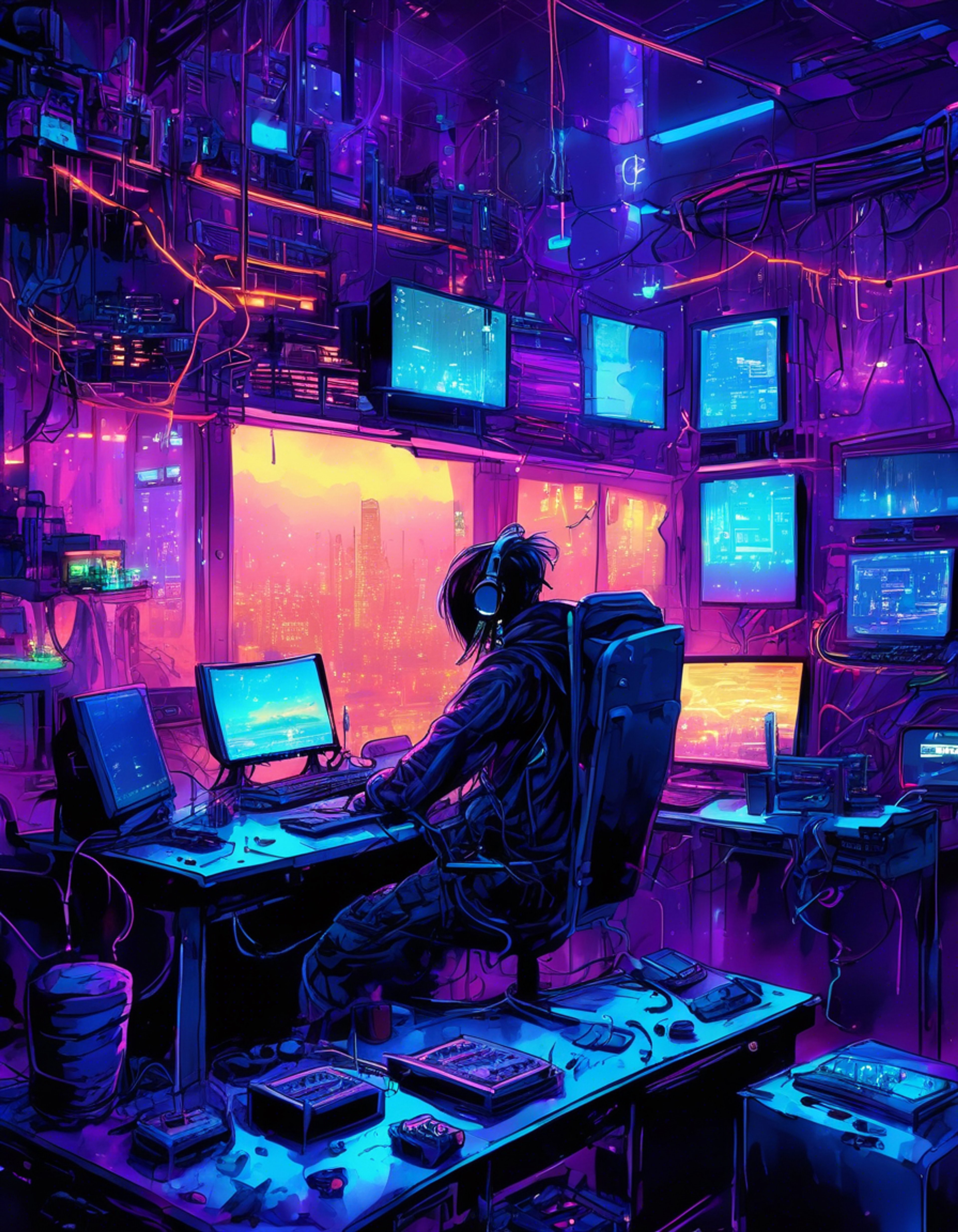 You and Isha, a brilliant but troubled hacker, embark on a high-stakes adventure through the neon-lit streets of a dystopian metropolis. As you navigate the treacherous world of corporate espionage and cutting-edge technology, you'll encounter dangerous adversaries and uncover shocking secrets. Isha's unparalleled hacking skills and your own resourcefulness will be put to the test as you delve deeper into the city's dark underbelly, where the line between ally and enemy is constantly shifting.