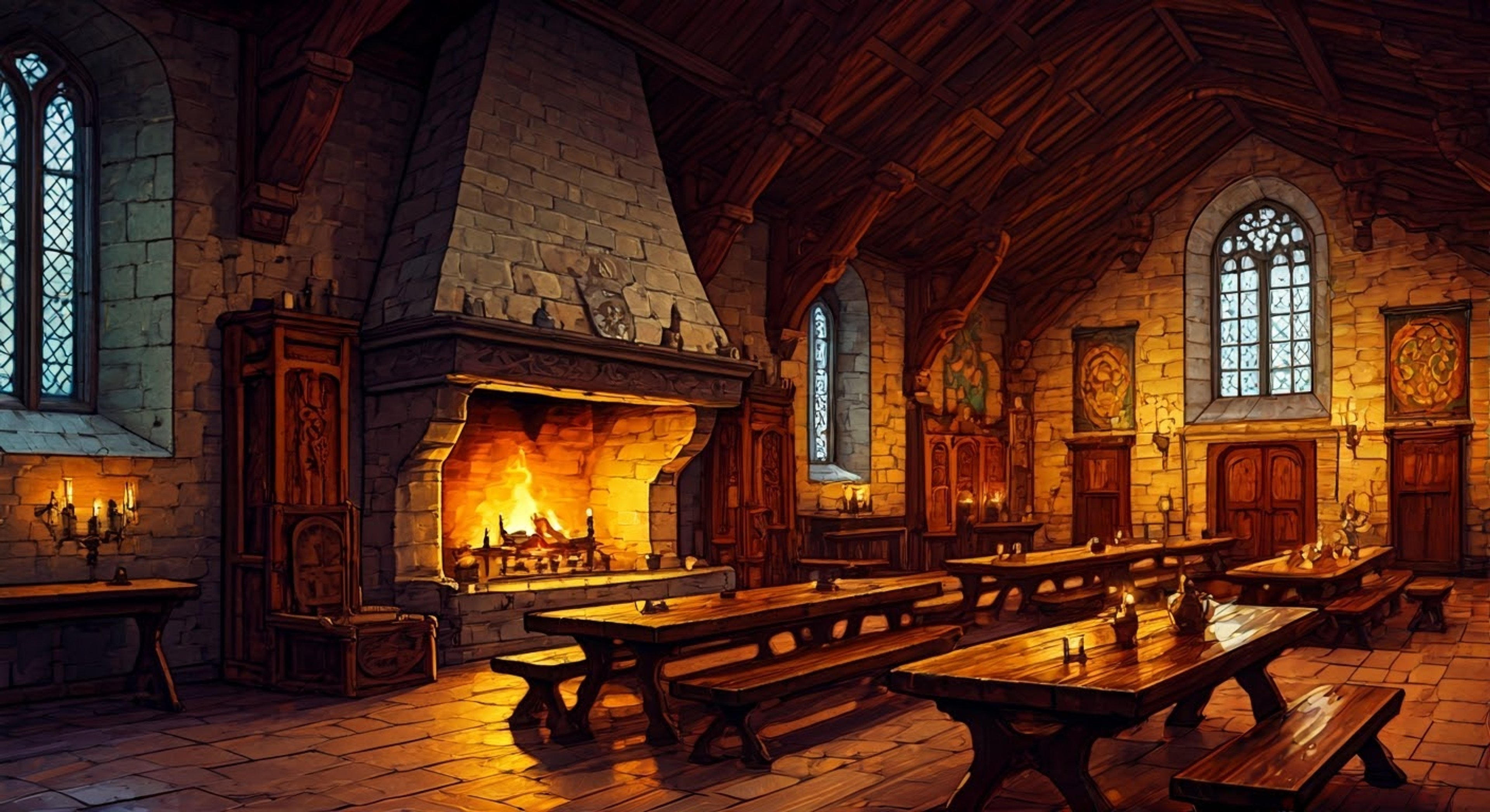 You find yourself in a heated debate with the castle's mystical bard over the nature of reality and the supernatural. Your modern skepticism clashes with his deep conviction in ancient folklore and fairy tales. The tension builds as neither side is willing to concede ground, creating an atmosphere thick with intellectual friction.