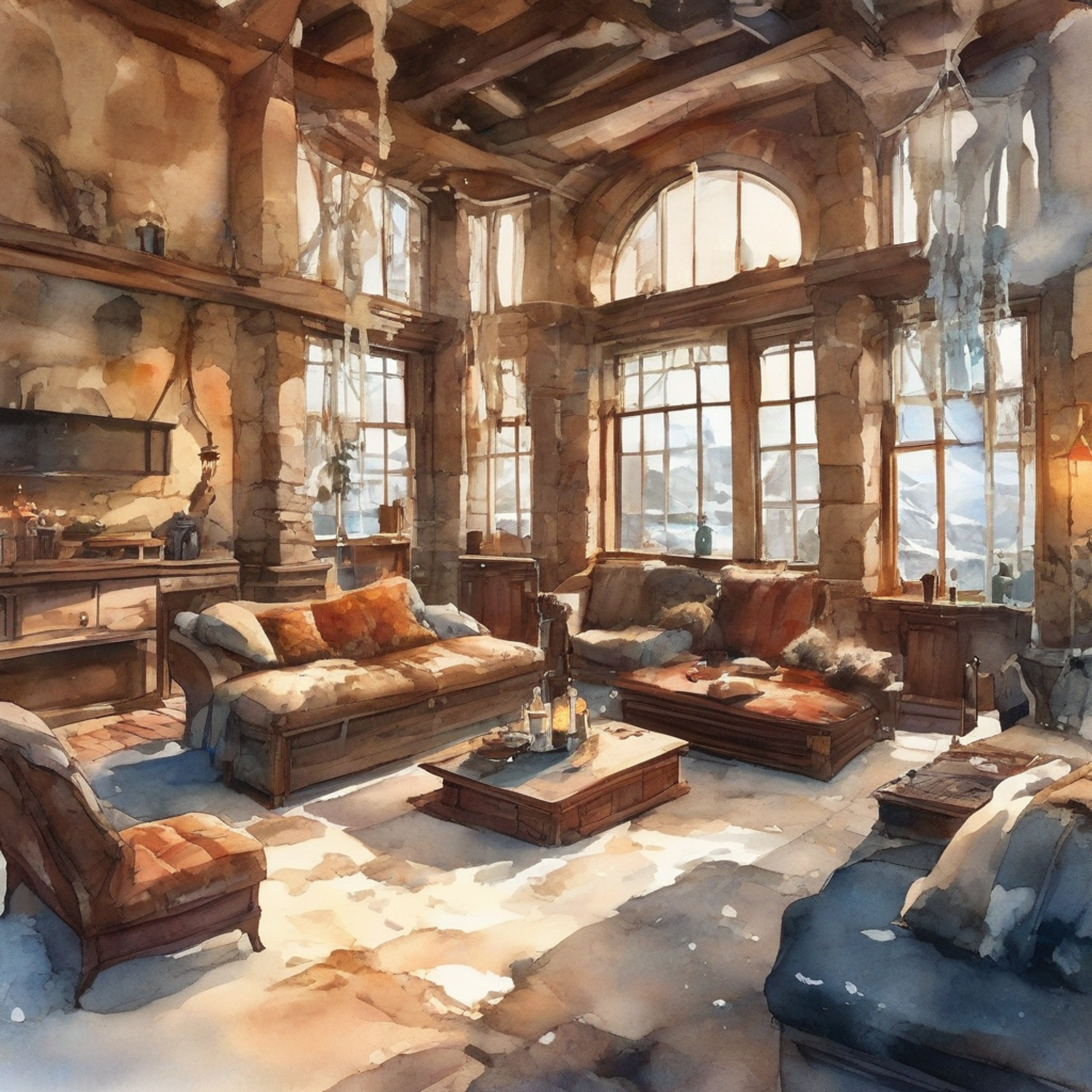 You find yourself sharing a cozy retreat with the calculating Lord of the Dreadfort, Roose Bolton. The warmth of the hearth and comfort of plush furs create an intimate atmosphere far removed from the usual coldness of the North. Steam rises from cups of mulled wine as you sit in companionable silence.