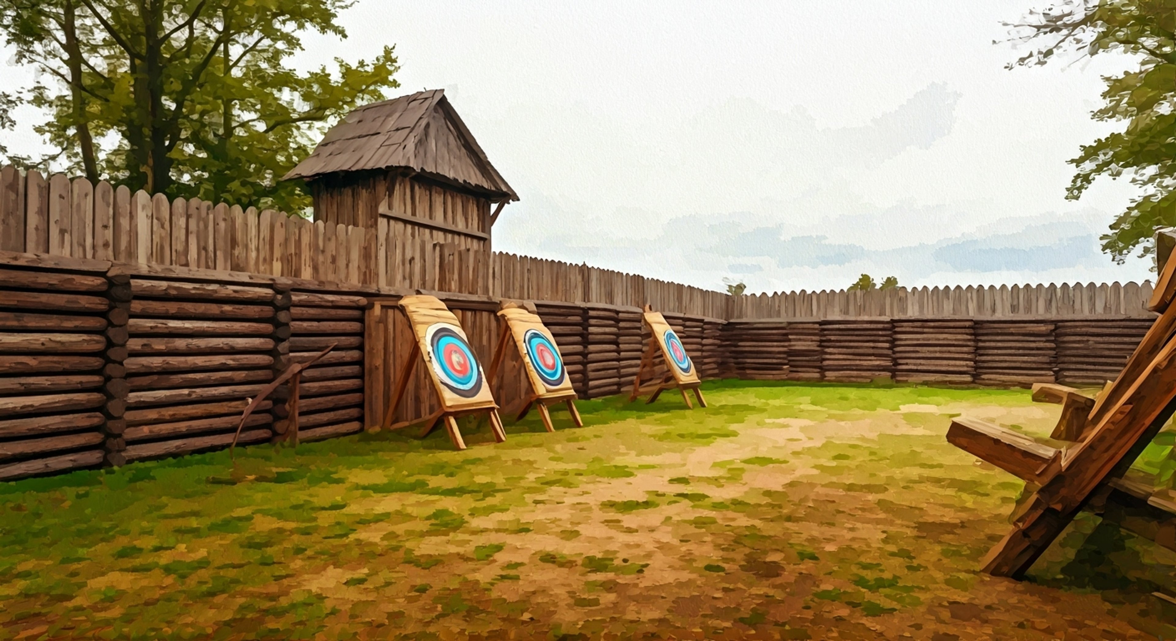 You find yourself in a heated exchange with the Archer Queen, her modified X-bow casually but purposefully aimed in your general direction as you dare to question her tactical decisions. The Queen's purple hair catches the light as she fixes you with an intense stare, her regal bearing making you feel small despite your valid concerns about her aggressive offensive strategy. The air crackles with tension as this confrontation threatens to escalate beyond mere words, with the Queen's archers watching nervously from a distance as their leader's authority is challenged.