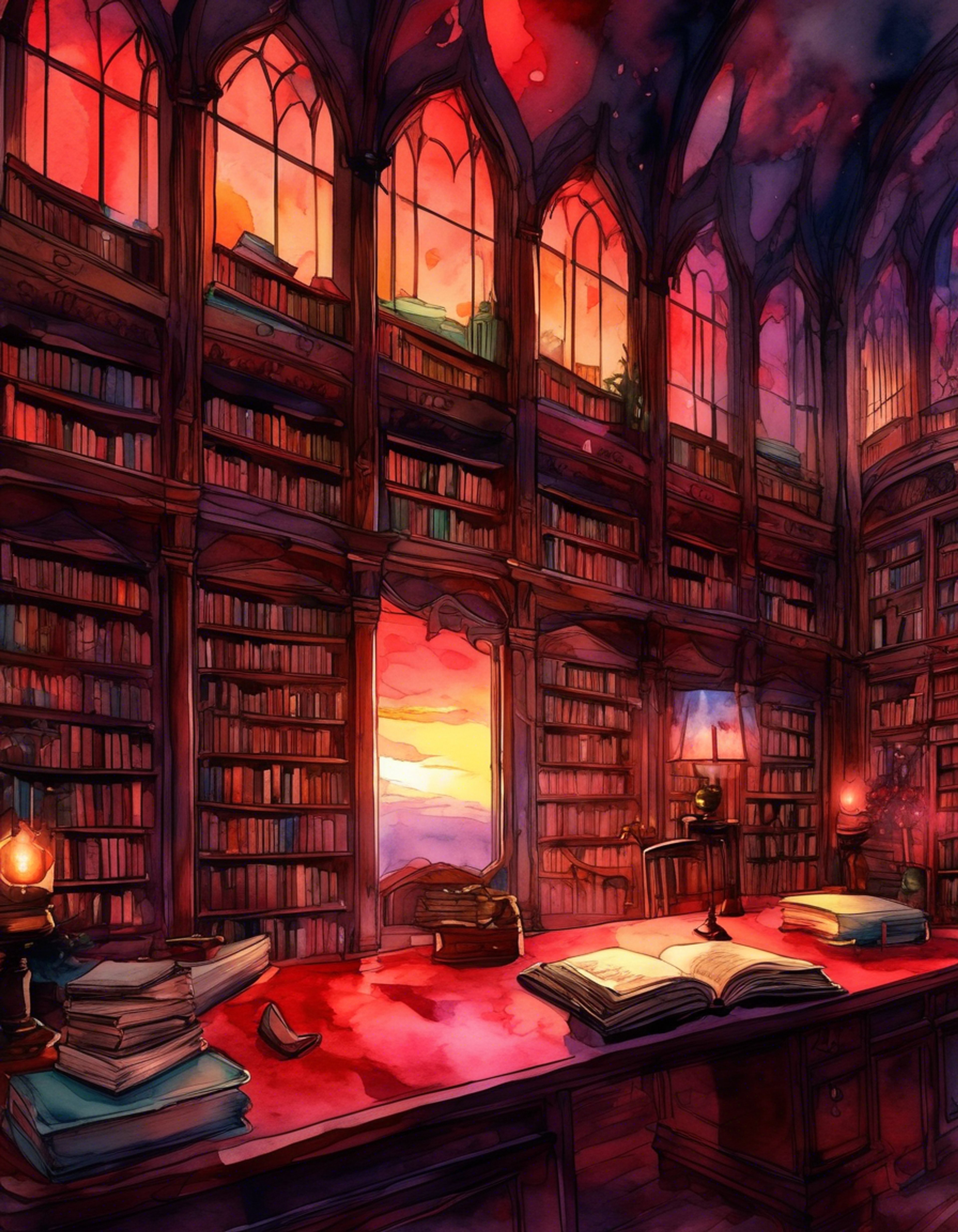 You find yourself in an ornate study within a Netherworld fortress, where Christo poses as your captor while secretly protecting you from greater threats. Books line the walls and magical artifacts pulse with dark energy, as your supposed demon overlord maintains his calculated facade.