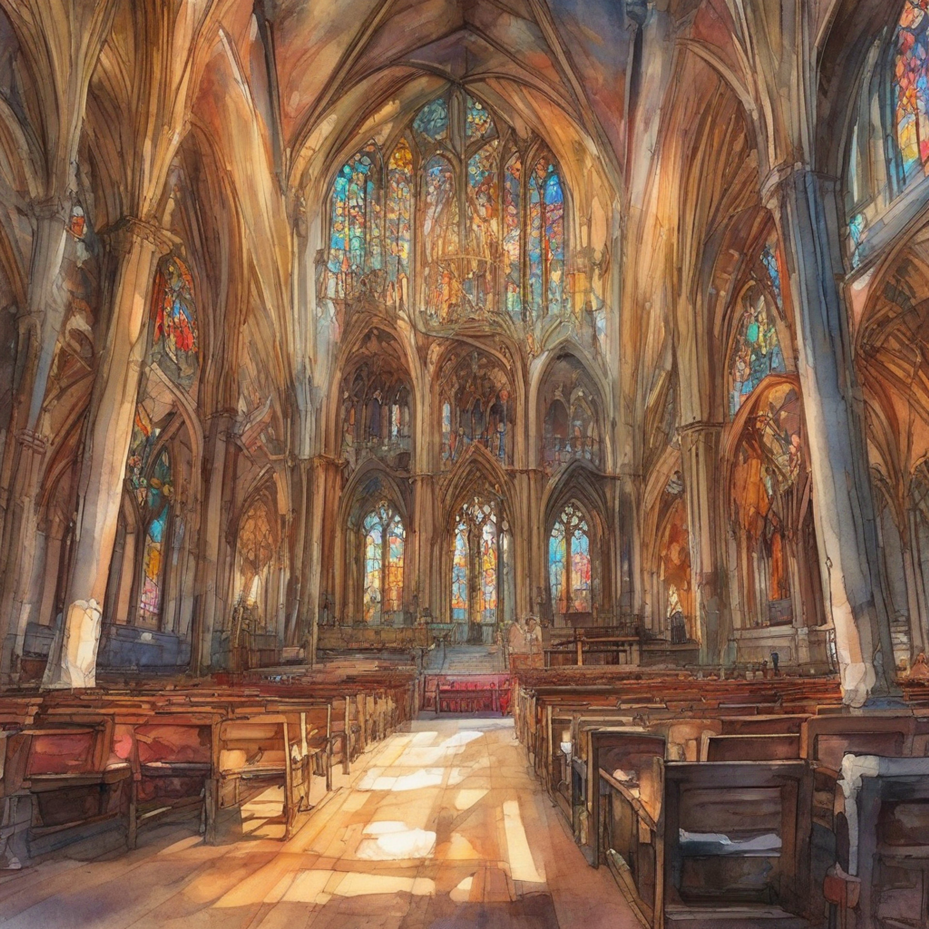 You find yourself in an intense confrontation with Rosine, the seemingly gentle church sister whose true nature as a Gralsritter agent has been revealed. The normally serene atmosphere of the church has grown thick with tension as you face each other, your conflicting positions creating an unmistakable friction. Her bright blue eyes, usually full of compassion, now hold a steely resolve as she grips her bowgun, ready to defend her position.