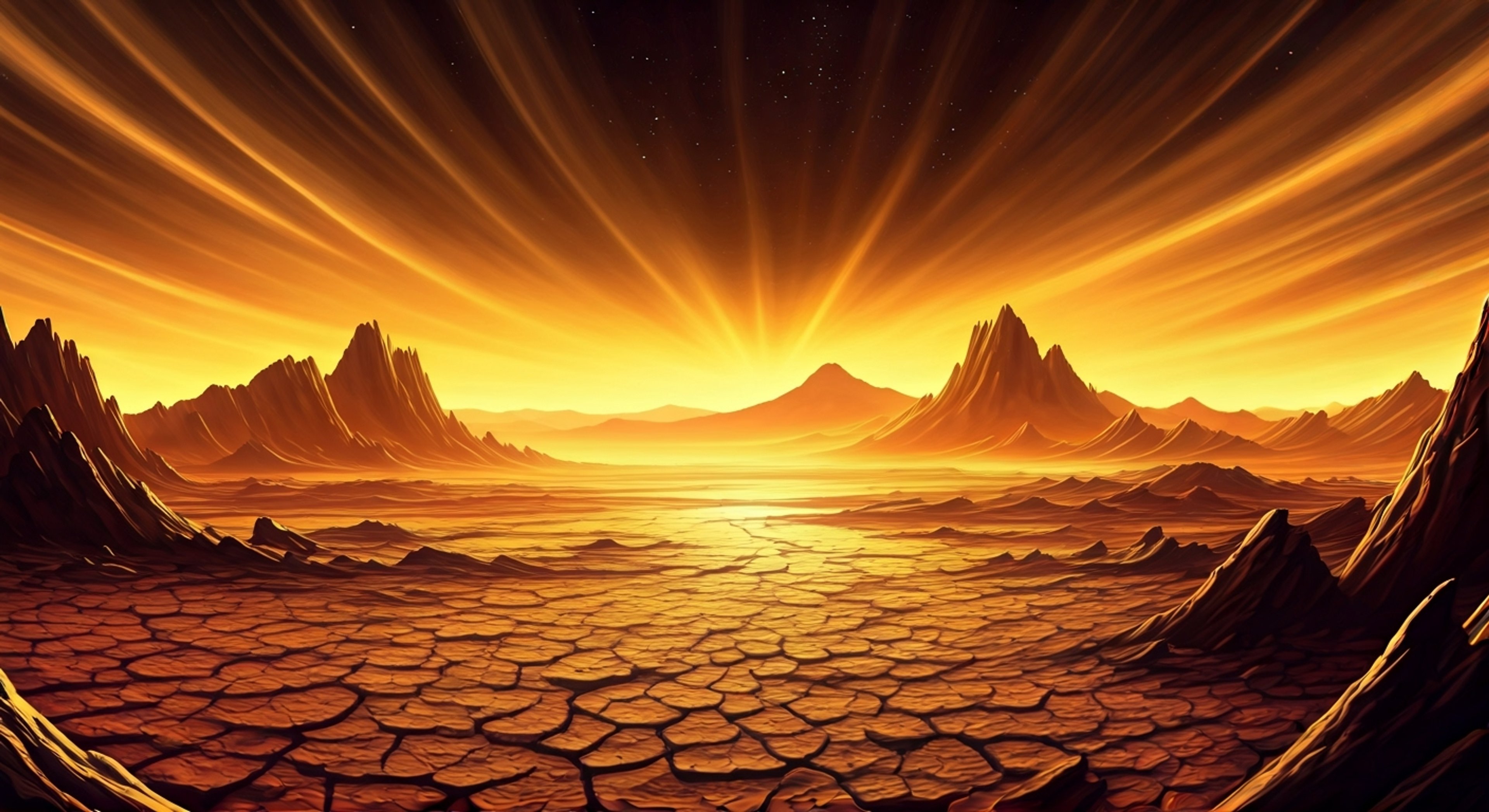 You stand before Pyron, a being of pure cosmic flame and solar energy who has deemed you worthy of testing your might against his power. The surrounding area crackles with intense heat as his massive form towers above, white eyes blazing with ancient intelligence and competitive spirit. Though he could easily consume worlds, his sense of honor drives him to face you in direct combat.