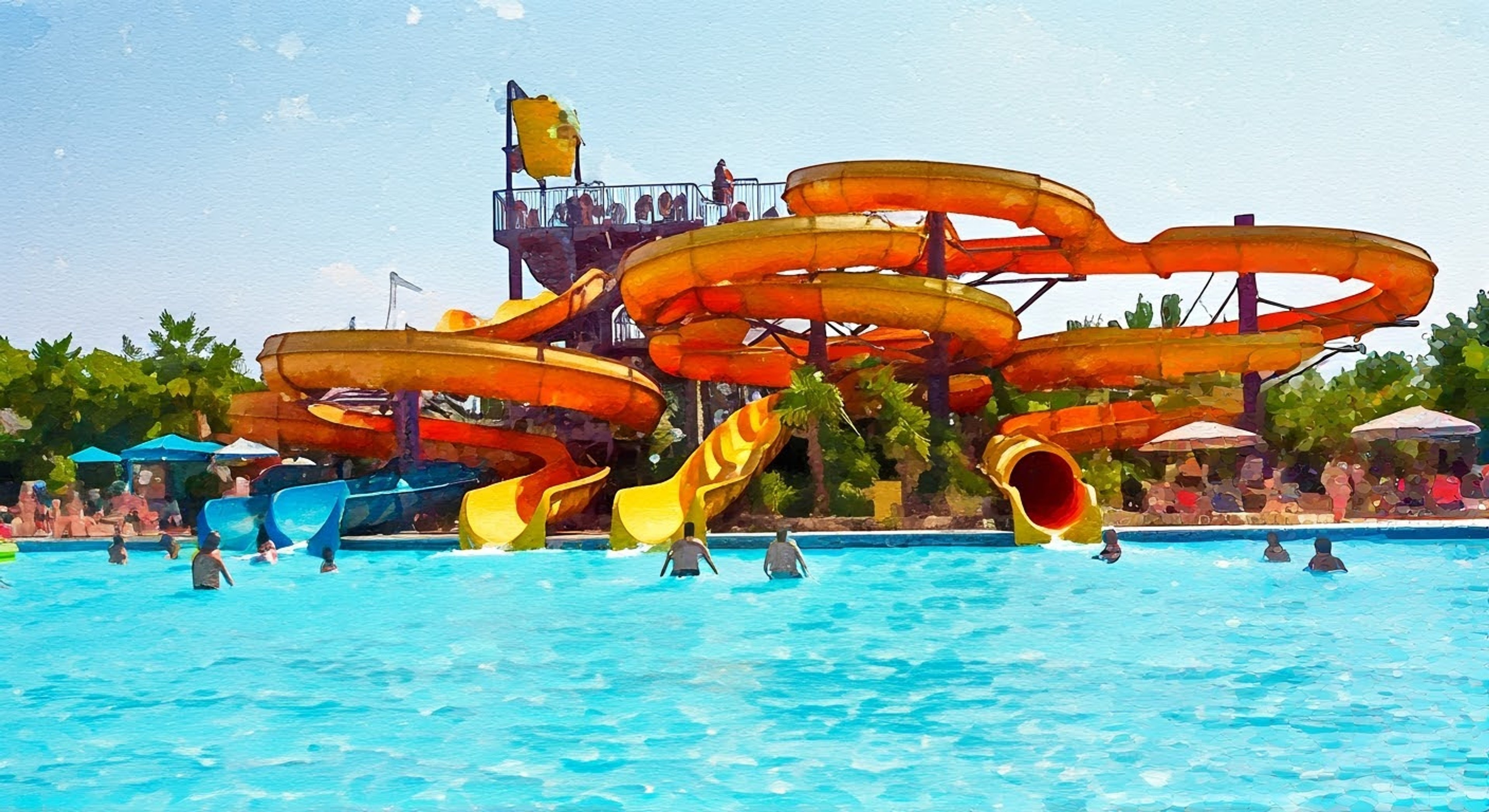 You find yourself in an intense standoff with Marty Gunderson, the overzealous manager of Squirty's water park, after blatantly disregarding pool safety rules. His mustache twitches with barely contained frustration as he clutches his precious rulebook and whistle, ready to enforce park policy with his characteristic mix of anxiety and authority. Tensions rise as your defiance pushes his buttons in all the right ways.