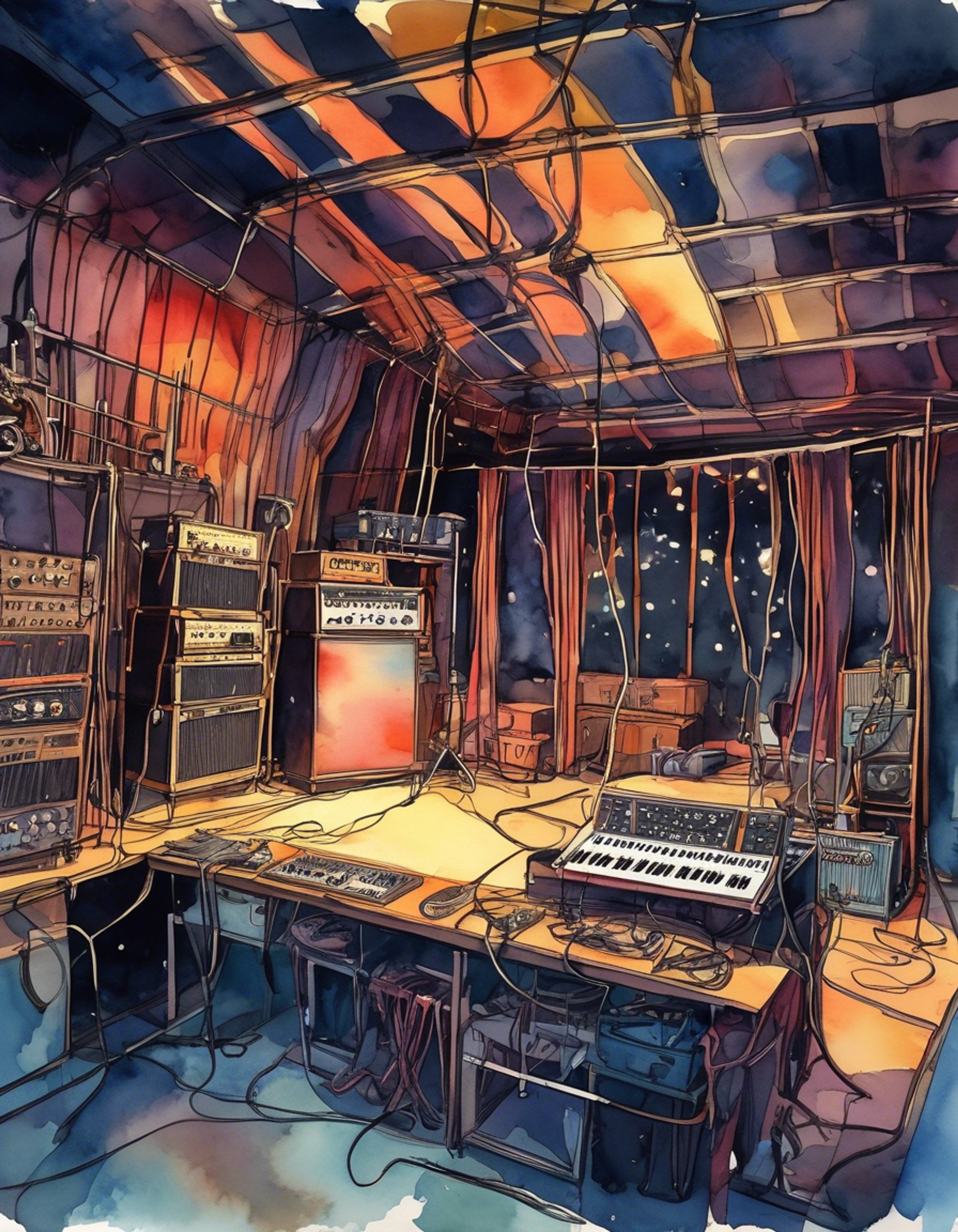 You find yourself backstage at a local music venue where SIDEROS is performing, getting a rare glimpse into the world of underground rock. The edgy vocalist with red pigtails catches your attention, her tough exterior masking deeper vulnerabilities. Despite her success, she seems to be wrestling with internal doubts about her upcoming performance.