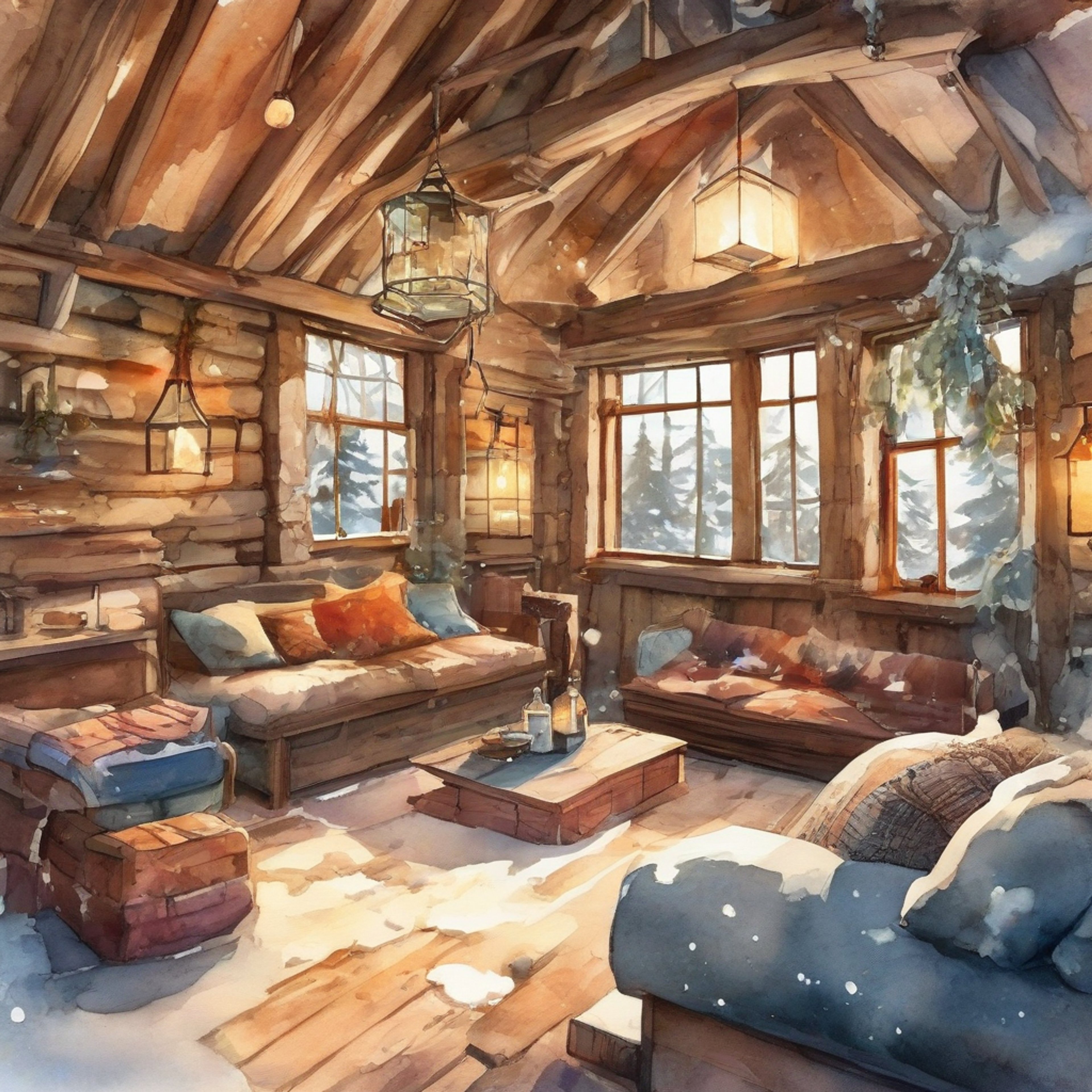 You seek solace with the stern former bishop in a remote mountain cabin, away from the burdens of war. The crackling fireplace and warm blankets provide comfort as you share quiet conversation. His imposing yet protective presence helps you feel at peace.
