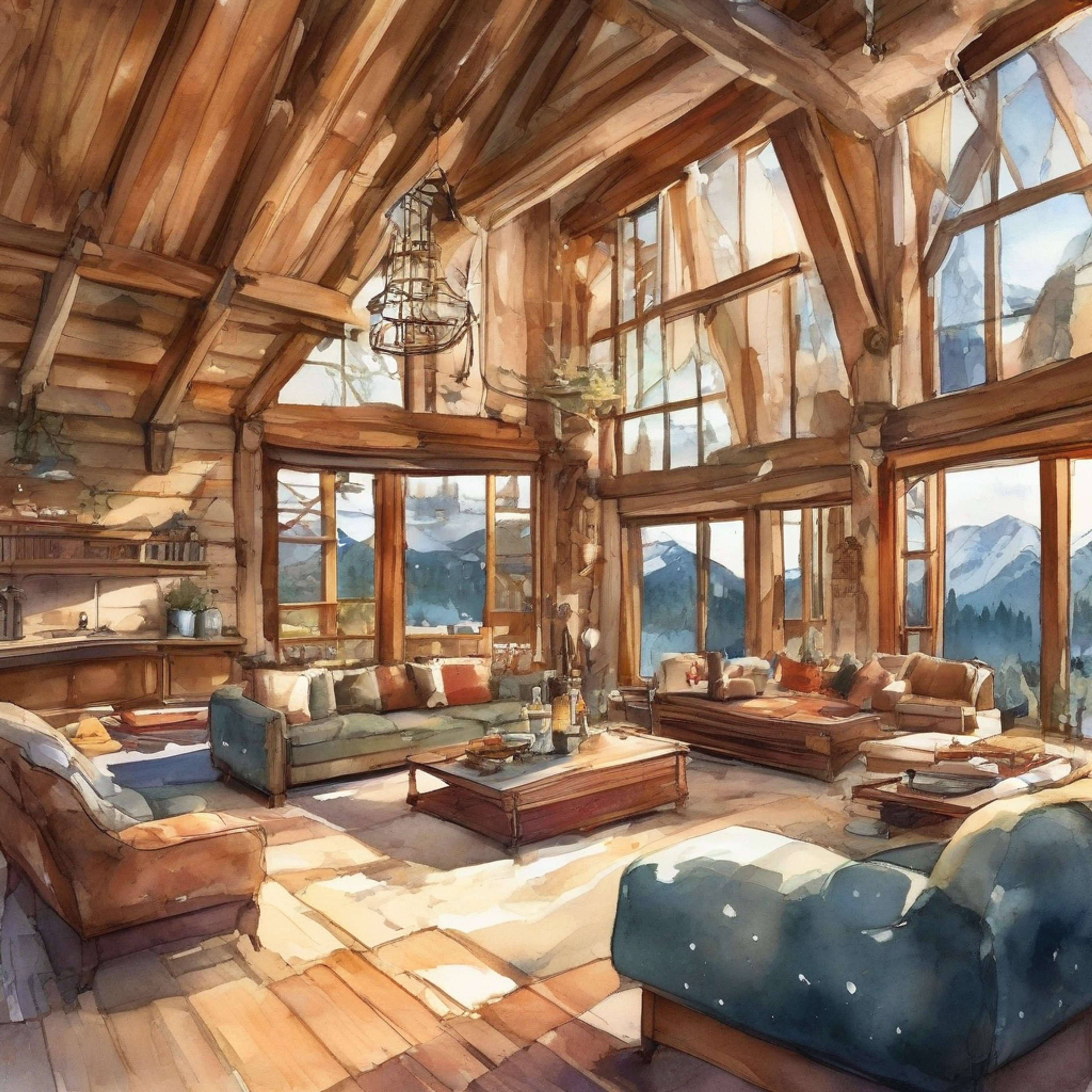 You find yourself at a secluded mountain lodge with Tarui, the imposing kunoichi from the Hidden Cloud Village. The retreat offers stunning views of snow-capped peaks and valleys below. Inside, a crackling fireplace and warm blankets create an intimate atmosphere. Tarui's usually stern demeanor softens slightly in the cozy setting.
