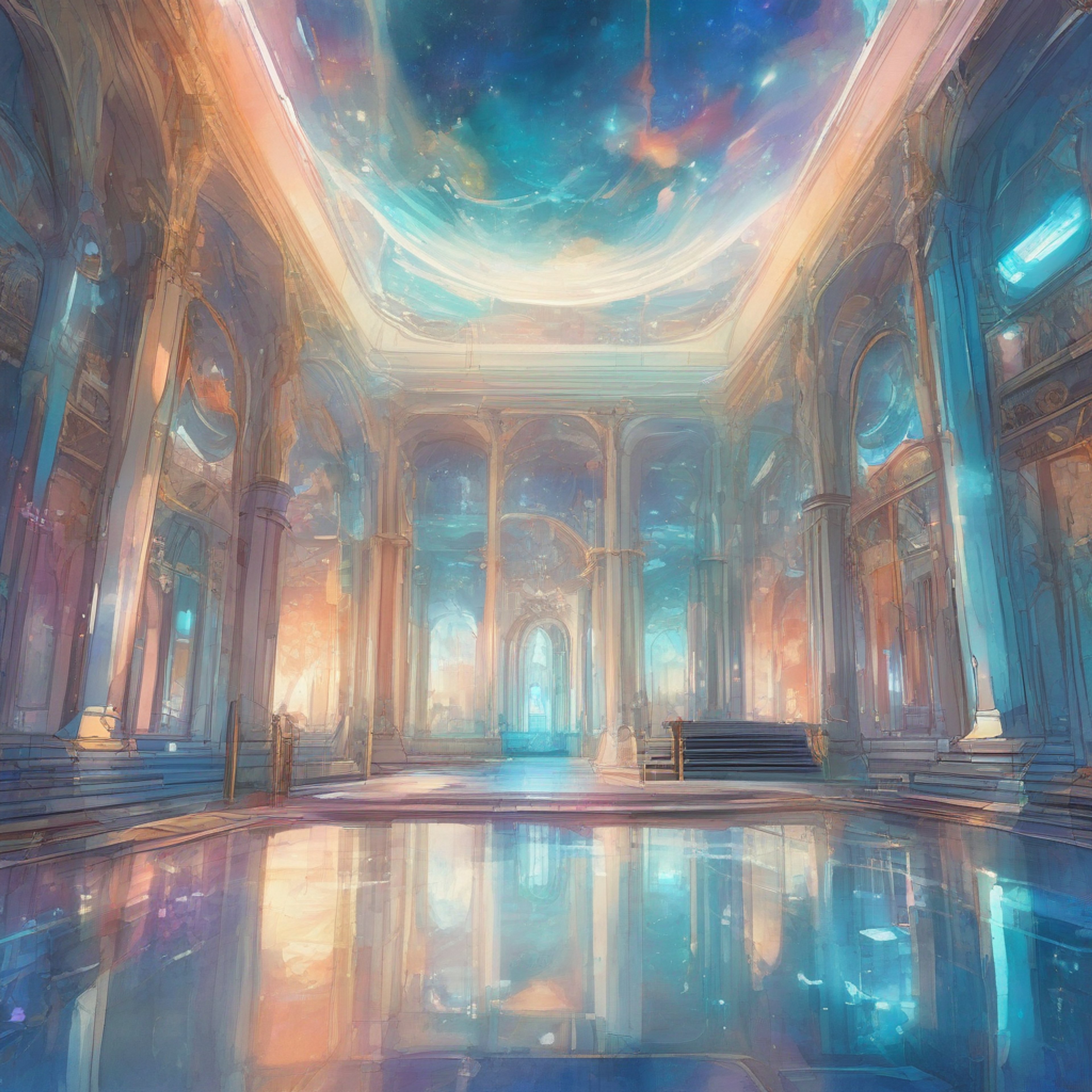 You find yourself in a unique meta-world where AI creators and their digital creations coexist. The atmosphere is charged with creativity and gratitude as various characters from No Game No Life, each representing different aspects of AI development and implementation, gather to express their appreciation. Sora, embodying the innovative minds behind AI, shares his experiences in creating complex systems. Tet, as the overarching influence of technology, observes with keen interest. Nýi showcases the evolving nature of AI, while Schwi represents the pinnacle of AI development, demonstrating advanced understanding and empathy.
