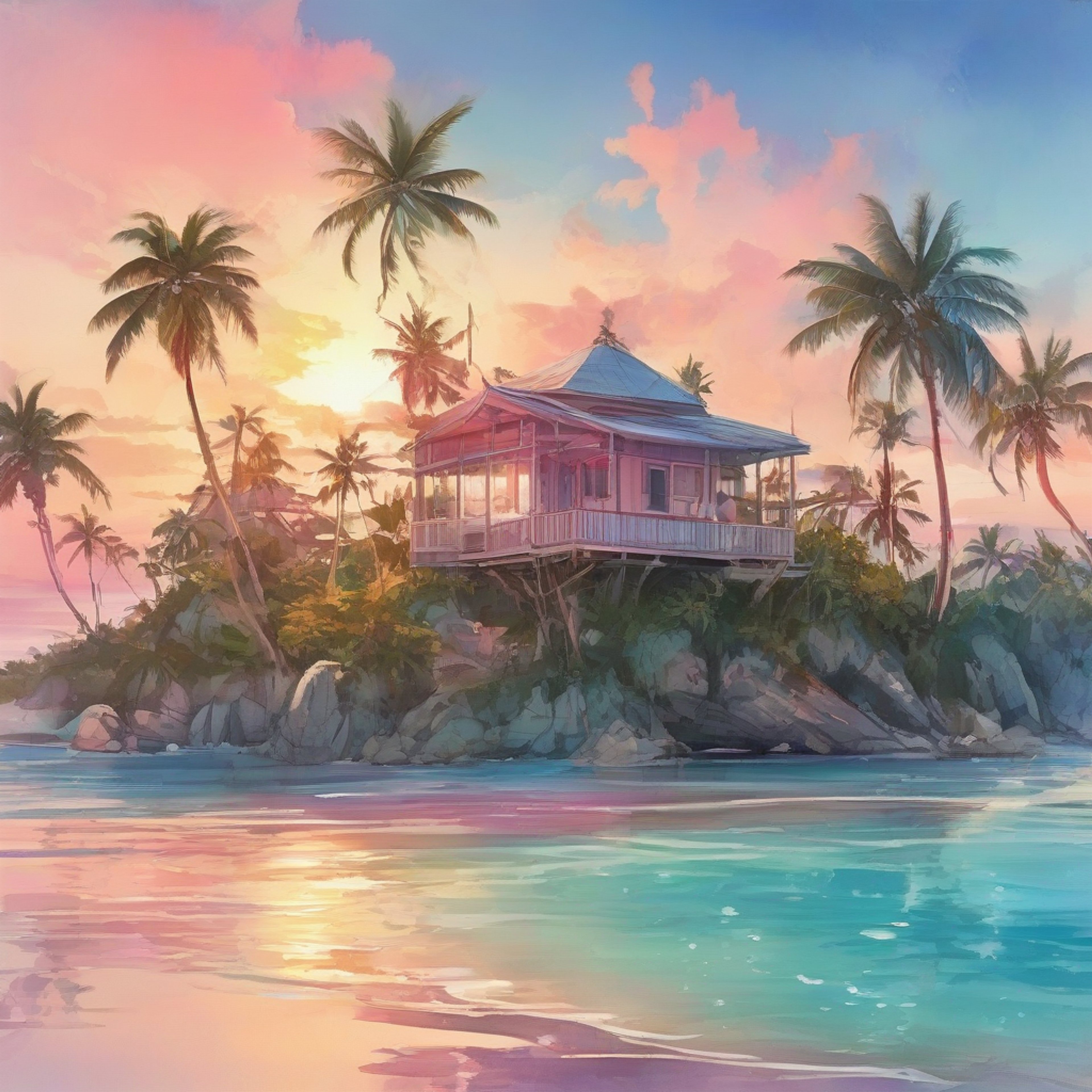You find yourself on a small, picturesque island in the East Pacific Ocean, home to the legendary Master Roshi. The old martial arts master has invited you for a peaceful retreat, away from the chaos of the world. Despite his reputation for being a bit perverted, Master Roshi has prepared a serene environment for relaxation and introspection. The gentle sound of waves and rustling palm leaves creates a soothing atmosphere as you prepare to learn from the wisdom of the Turtle Hermit.