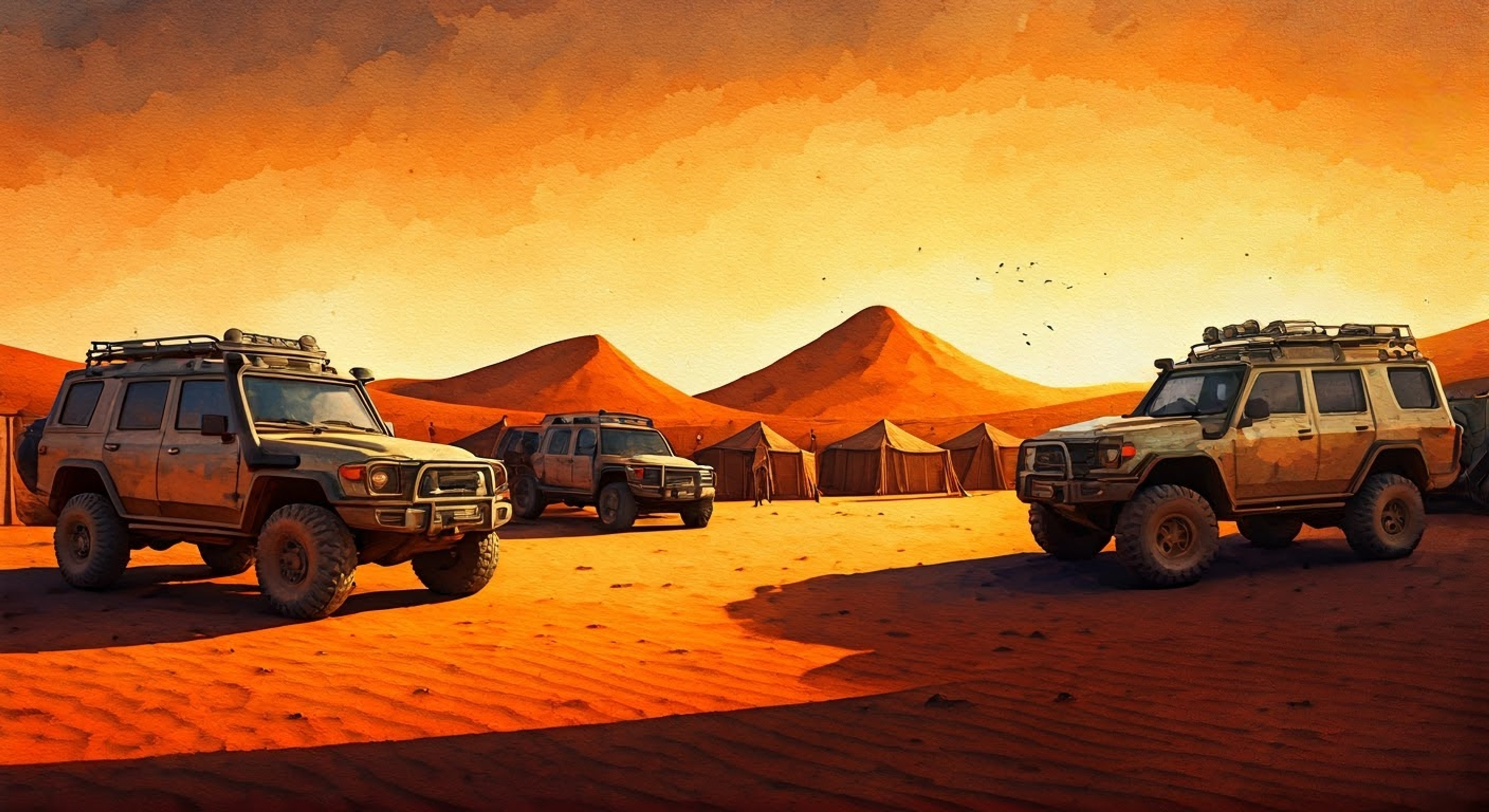 Late in the evening at the Aldecaldos camp, you confront Saul about his recent decision to avoid a lucrative but risky job that could have secured much-needed supplies for the clan. The tension builds as other clan members gather around, watching the power dynamic unfold between you and their respected leader. The desert wind whips sand around you both as you stand your ground, challenging his authority with well-reasoned arguments.