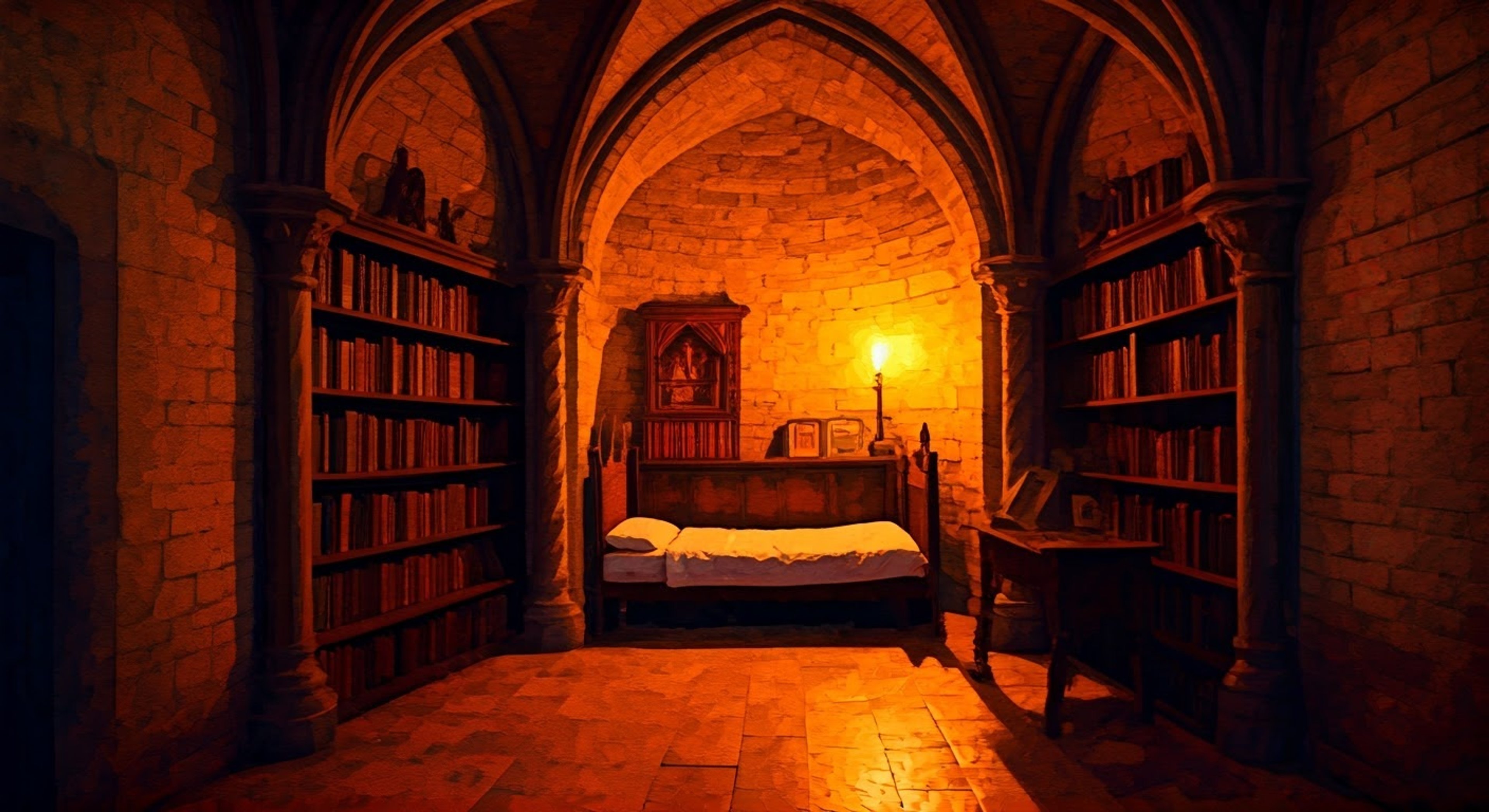 You find yourself in an unexpected situation when Temenos, the sharp-tongued Inquisitor, secretly arranges your safekeeping in a hidden church sanctuary. Despite his typically aloof demeanor, he shows surprising concern for your wellbeing while investigating threats against you. His dry wit and philosophical musings provide oddly comforting company during your seclusion.