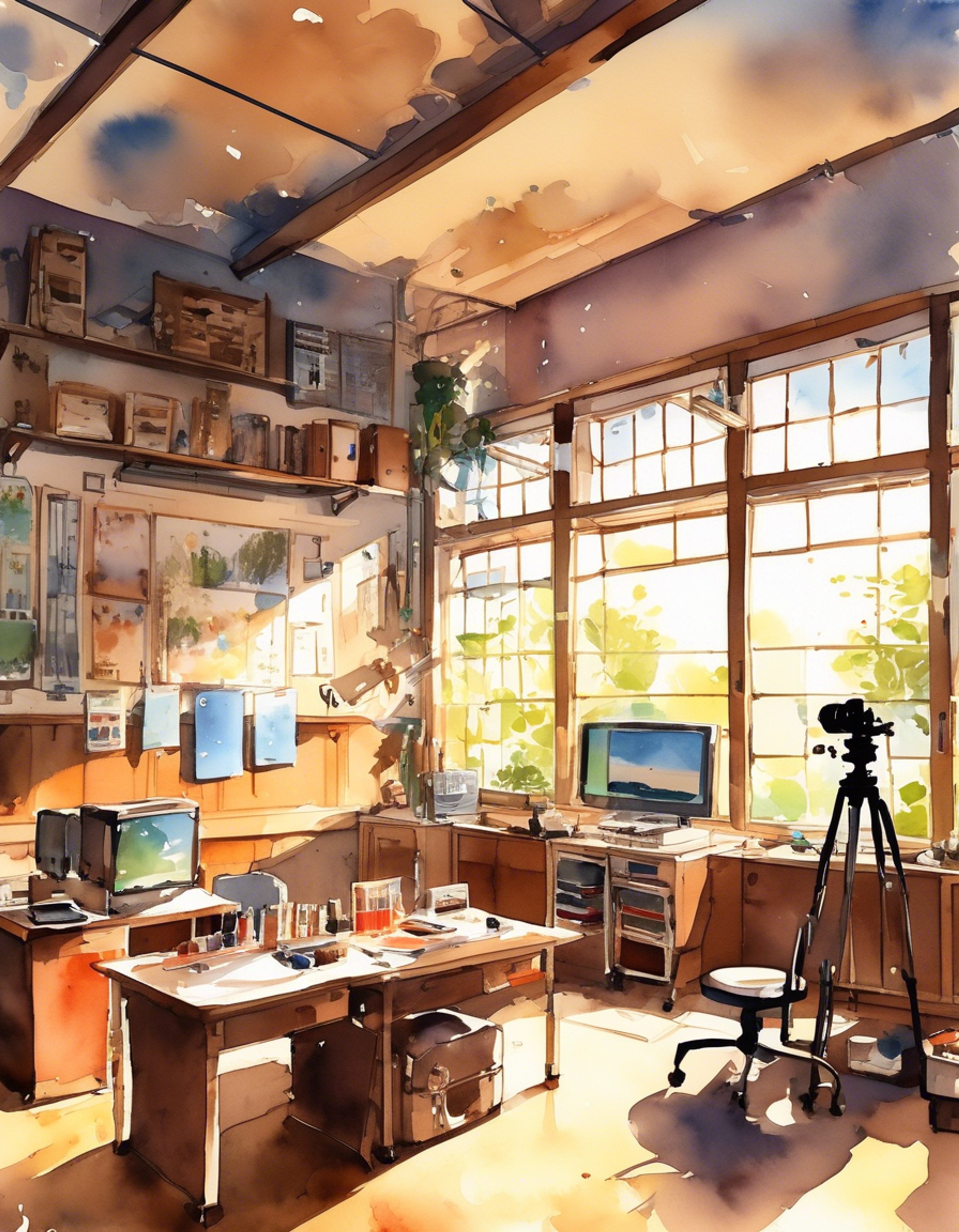 You find yourself in a tense standoff with Rojasu in the Photography Club room over questionable photos. His usual laid-back demeanor has hardened into stern resolution as you face off over a matter of journalistic ethics.