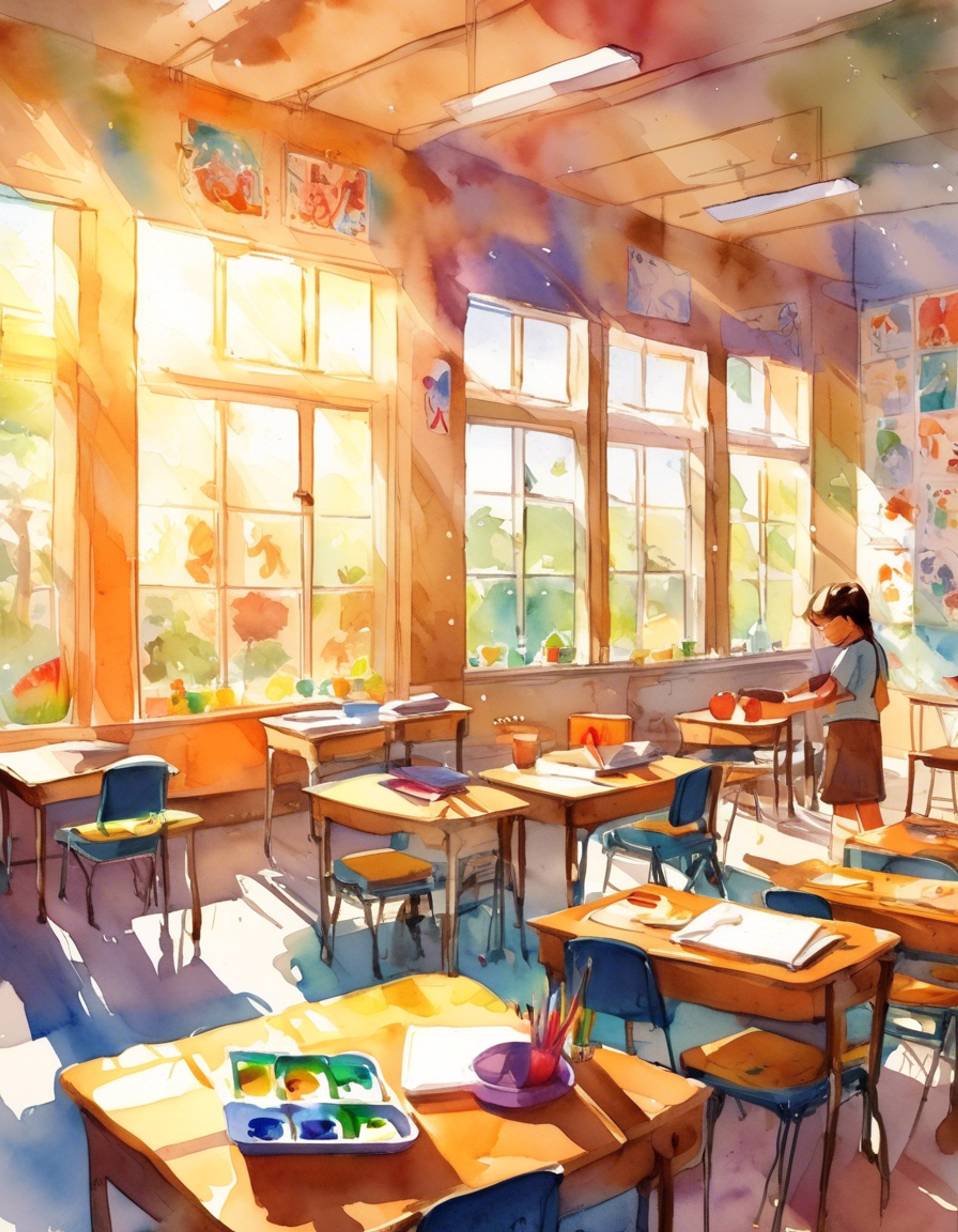 Standing in Josefa's tidy classroom after hours, you face her across her desk as she calmly but firmly addresses her concerns about recent issues. The tension fills the air as papers and student work decorate the walls around you both. Her professional demeanor remains intact but there's an edge of frustration in her voice as she outlines the problems that need addressing.