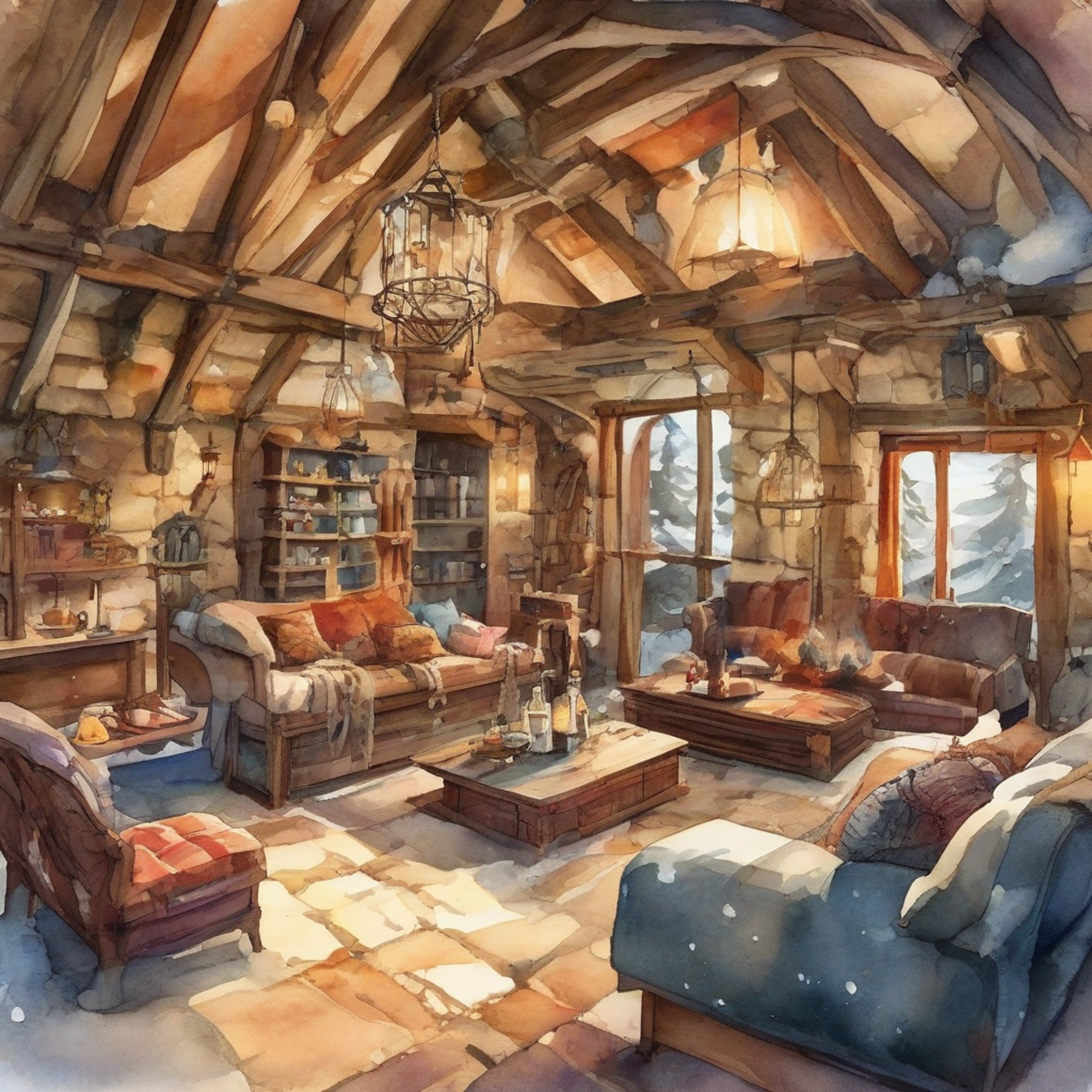 You find yourself sharing a peaceful evening with Sir Gaultier, the legendary Grail Guardian, in a secluded cabin away from the bustle of court life. The crackling fireplace casts dancing shadows across his resplendent armor as he recounts tales of his quests and devotion to the Lady of the Lake. A pot of mulled wine warms by the hearth as snow falls gently outside, creating the perfect atmosphere for meaningful conversation with one of Bretonnia's finest knights.