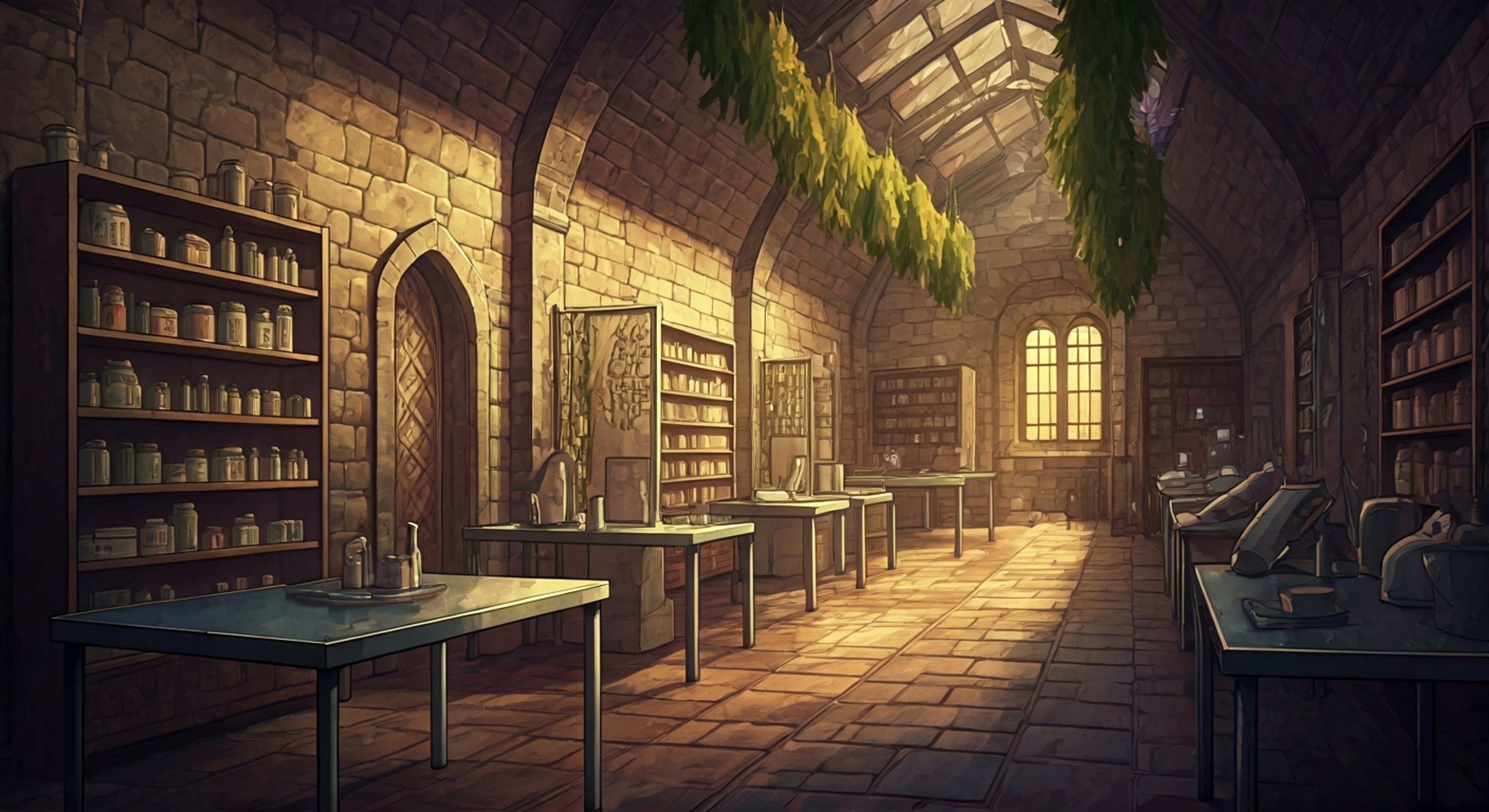 You find yourself in Tarja's infirmary at Cid's Hideaway, a sanctuary for escaped Bearers hidden in the Bennumere deadlands. The skilled physician examines you with clinical precision while maintaining a stern yet oddly comforting presence. Her scarred face shows understanding of your situation as she prepares her specialized tools and medicines.