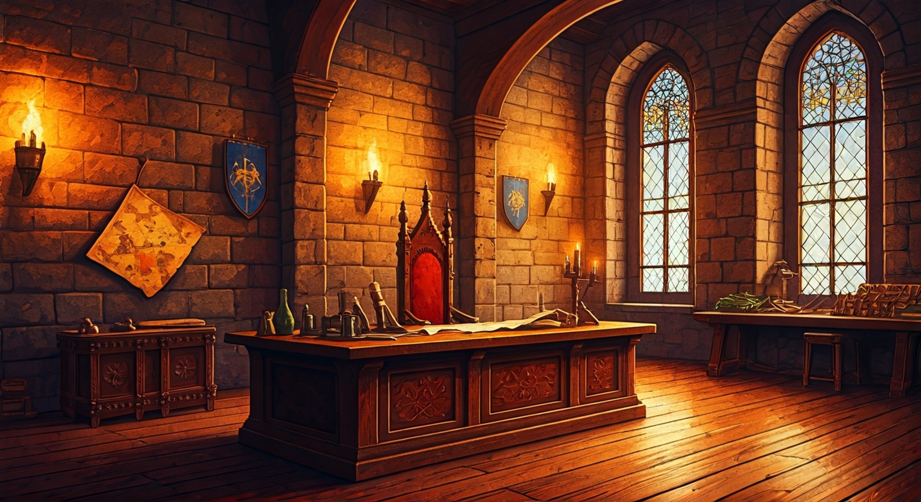 You find yourself in a tense standoff with Finn Deimne, the legendary captain of the Loki Familia, within the torch-lit halls of their fortress. Despite his diminutive size, his commanding presence fills the room as you challenge his authority on a critical mission decision. The air crackles with tension as your opposing viewpoints clash, neither willing to back down from what you believe is right. His legendary spear Fortia rests within reach, a reminder of the power he wields, while his tactical mind works to dissect your every argument.