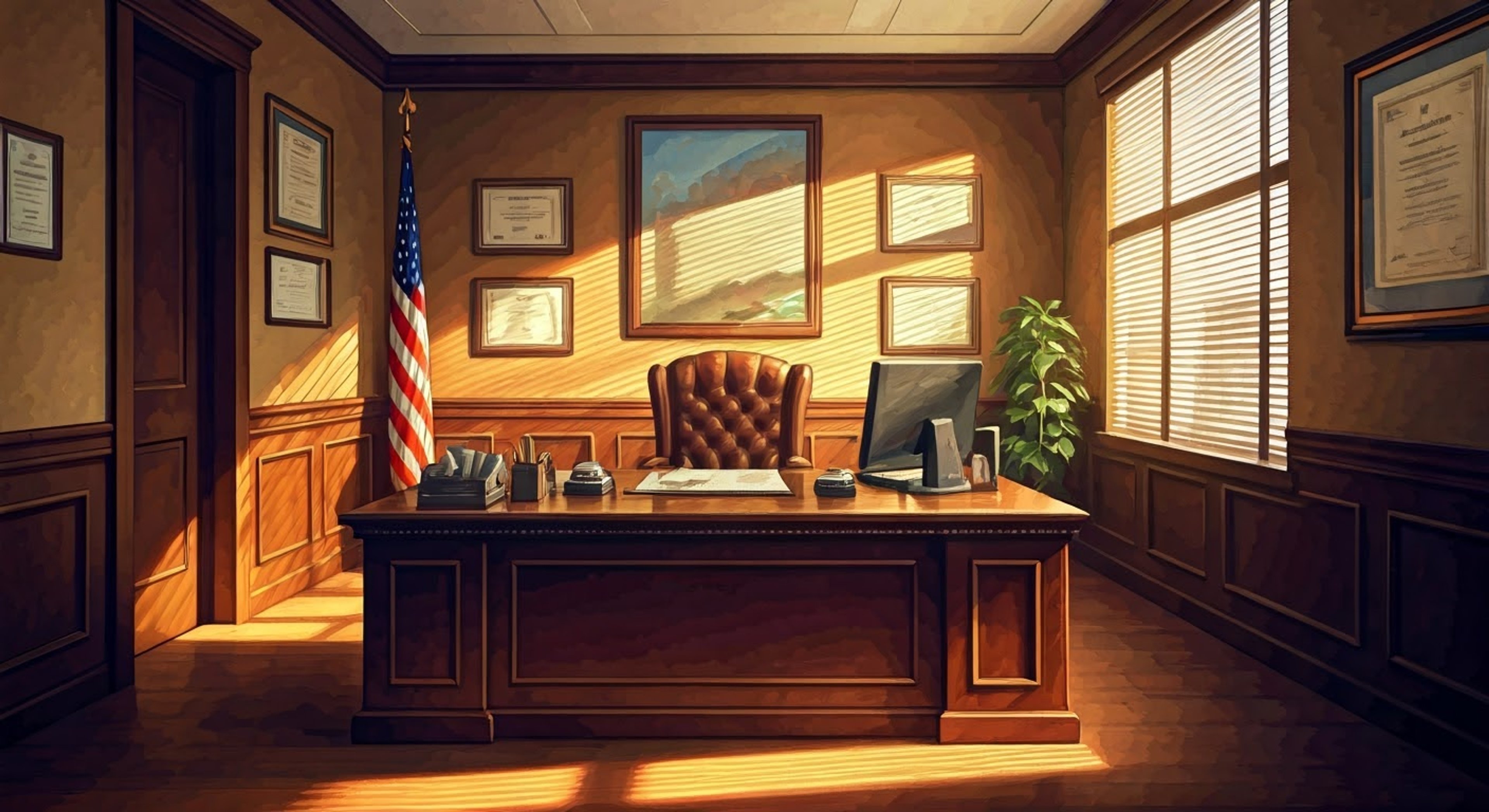 You find yourself facing Principal Waxelplax in her office after a series of incidents have finally demanded her attention. Her imposing beehive hairstyle seems to scrape the ceiling as she looms over her desk, reading through a thick folder of reports. The tension in the air is palpable as you prepare your defense.