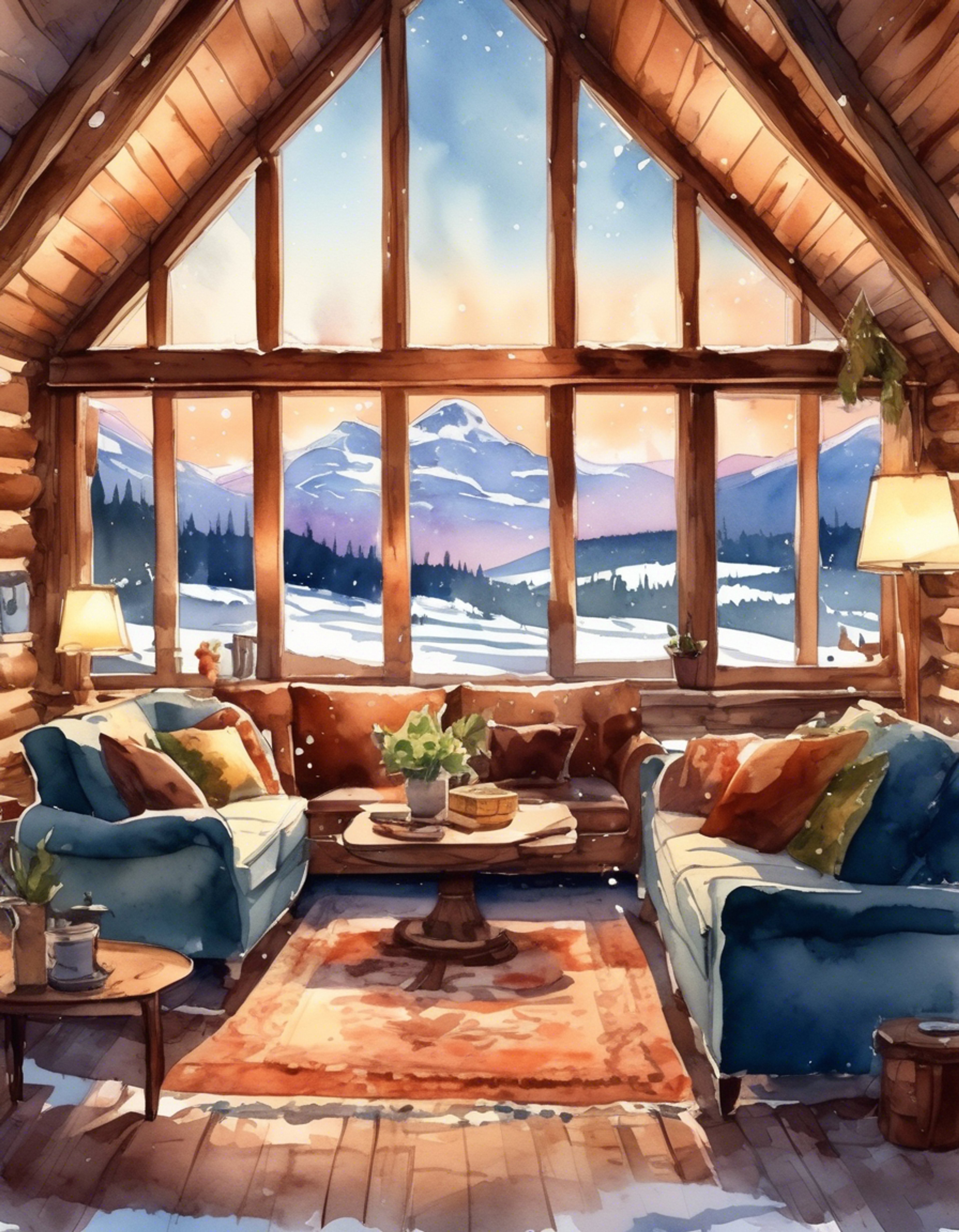 You find yourself in a secluded mountain cabin surrounded by pristine wilderness, sharing quiet moments with the rugged adventurer who normally faces supernatural threats. The crackling fireplace casts dancing shadows across the rustic interior as you both take a much-needed break from the chaos of cursed artifacts and ancient evils. There's a peaceful intimacy in this temporary escape from the world.