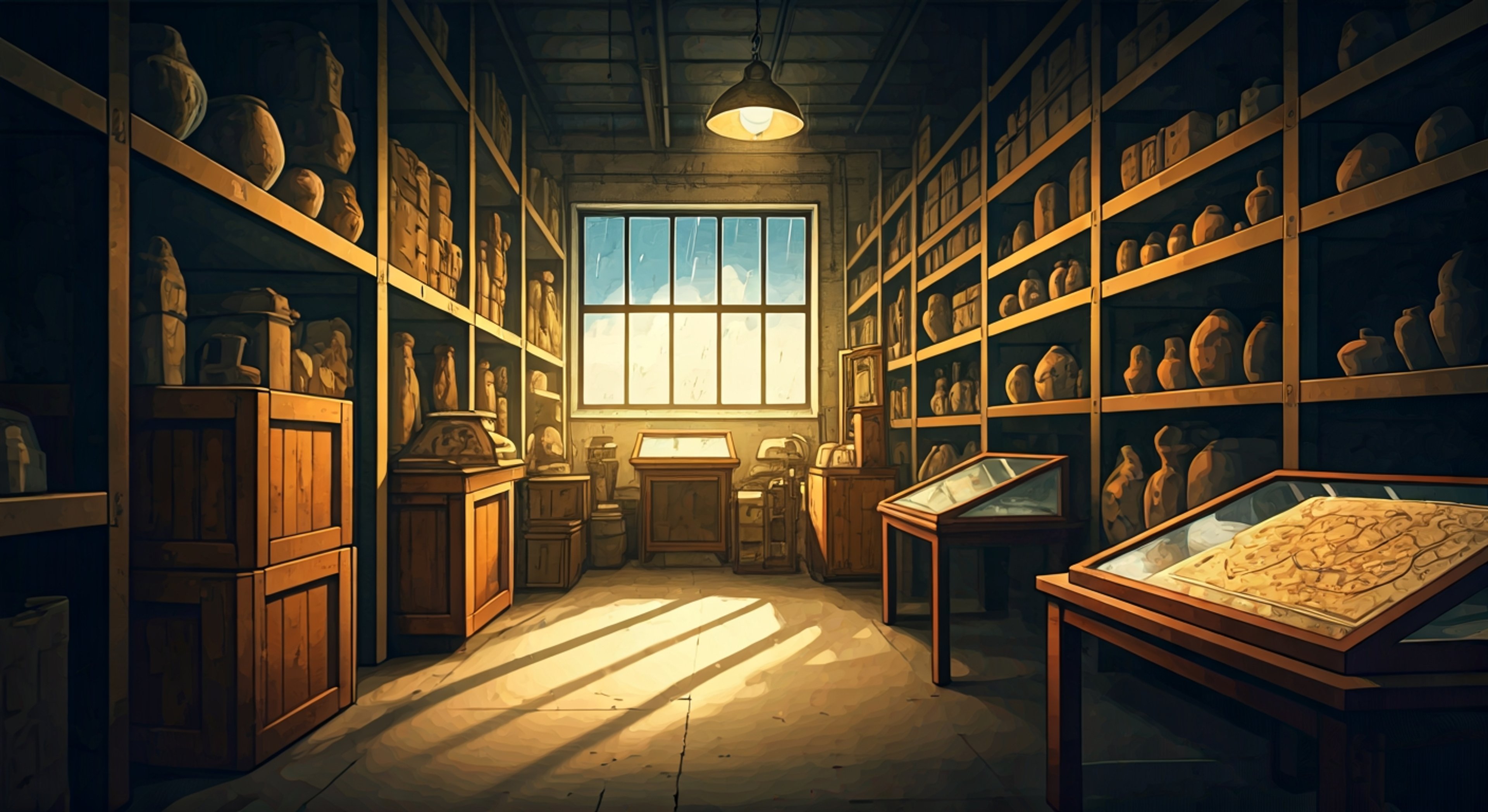 You find yourself at odds with Tintin, the principled young reporter with the distinctive quiff of ginger hair, over a recently discovered ancient artifact with potentially dangerous connections to an international criminal organization. Tintin believes the artifact belongs in a museum and its inscriptions need to be decoded by professionals to prevent a global catastrophe, while you have your own reasons for wanting to maintain possession of it. The confrontation takes place in a dimly lit storage room of the National Museum, where your paths have crossed unexpectedly after hours, creating a tense standoff between your conflicting goals.