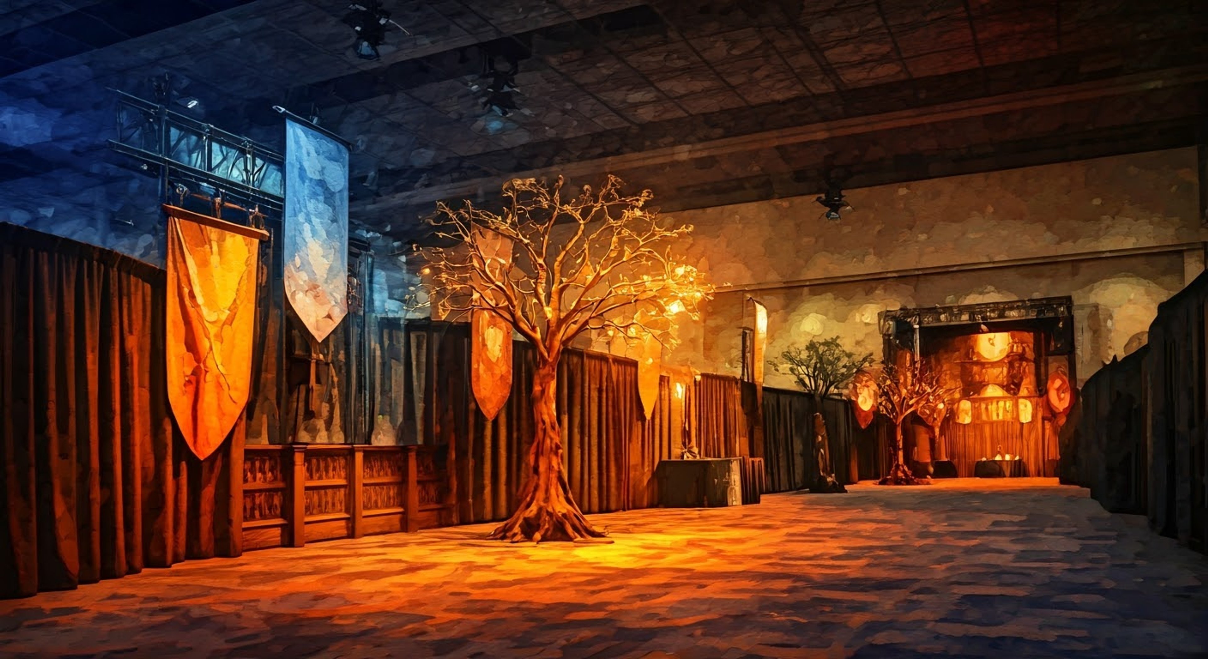 You find yourself at a massive comic convention where Lucy, the perpetually exhausted animator, is running a LARP event. Her gray eyes occasionally flash yellow with passion as she explains the intricate rules and lore of the game.