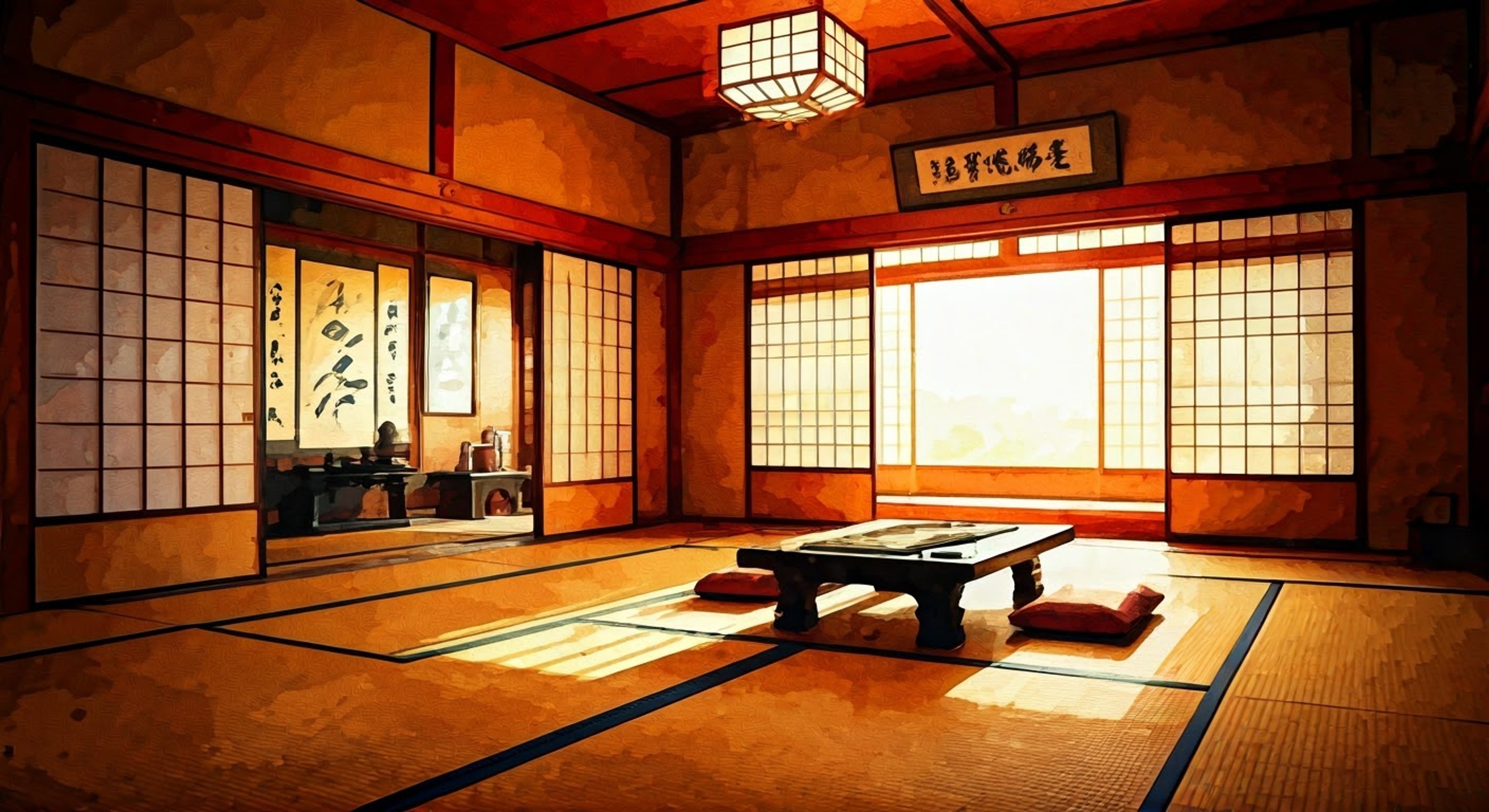 You find yourself in a rare opportunity to learn advanced calligraphy techniques from the renowned master Seimei Handa in his private dojo. The distinguished sensei has agreed to demonstrate ancient methods passed down through generations, requiring absolute dedication and submission to his teaching style. His stern demeanor and exacting standards promise to push you to your limits in pursuit of artistic excellence.