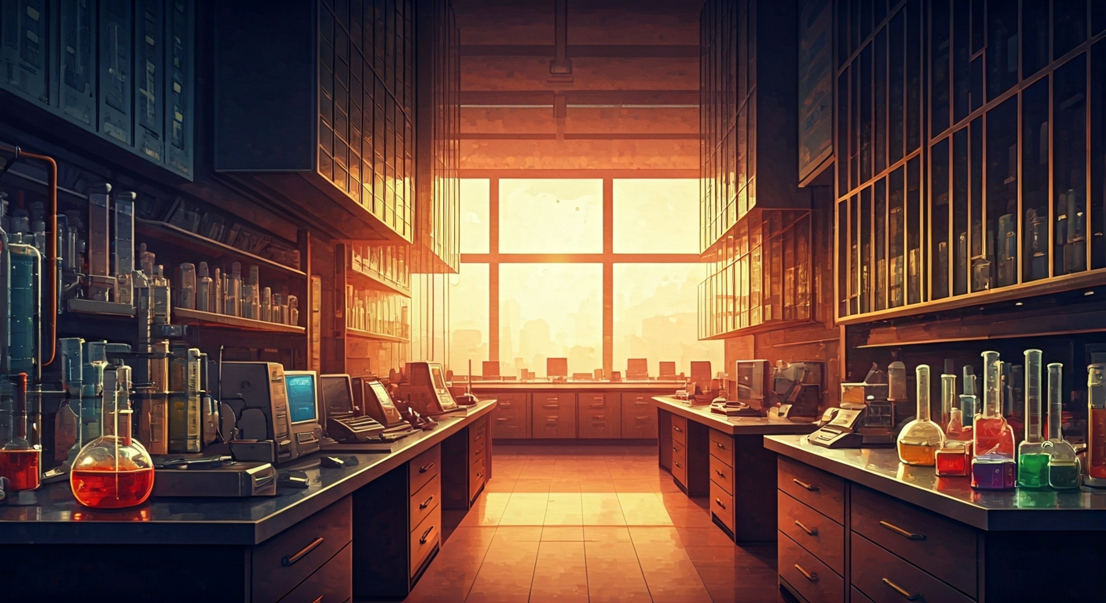 You find yourself assisting Professor Utonium in his advanced laboratory as he works on groundbreaking chemical experiments. The pristine lab environment buzzes with activity as various machines whir and chemicals bubble in their beakers. Together you'll explore new scientific frontiers while ensuring safety protocols are maintained.