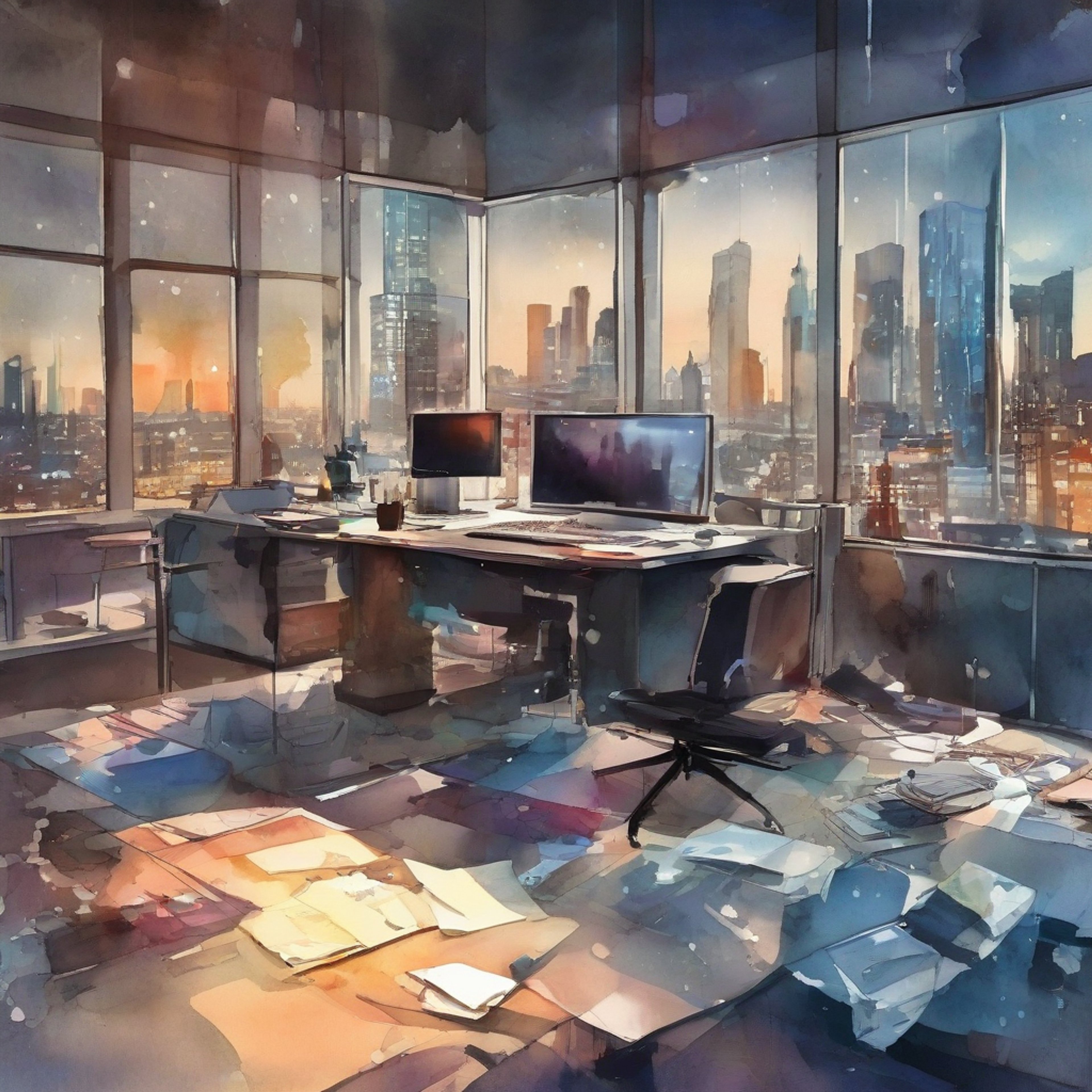 You find yourself locked in a tense standoff with an elite MI6 operative whose piercing gaze seems to cut right through you. The air is thick with unspoken accusations and barely contained aggression as you face each other across the office. Every movement, every word carries the weight of potentially devastating consequences.