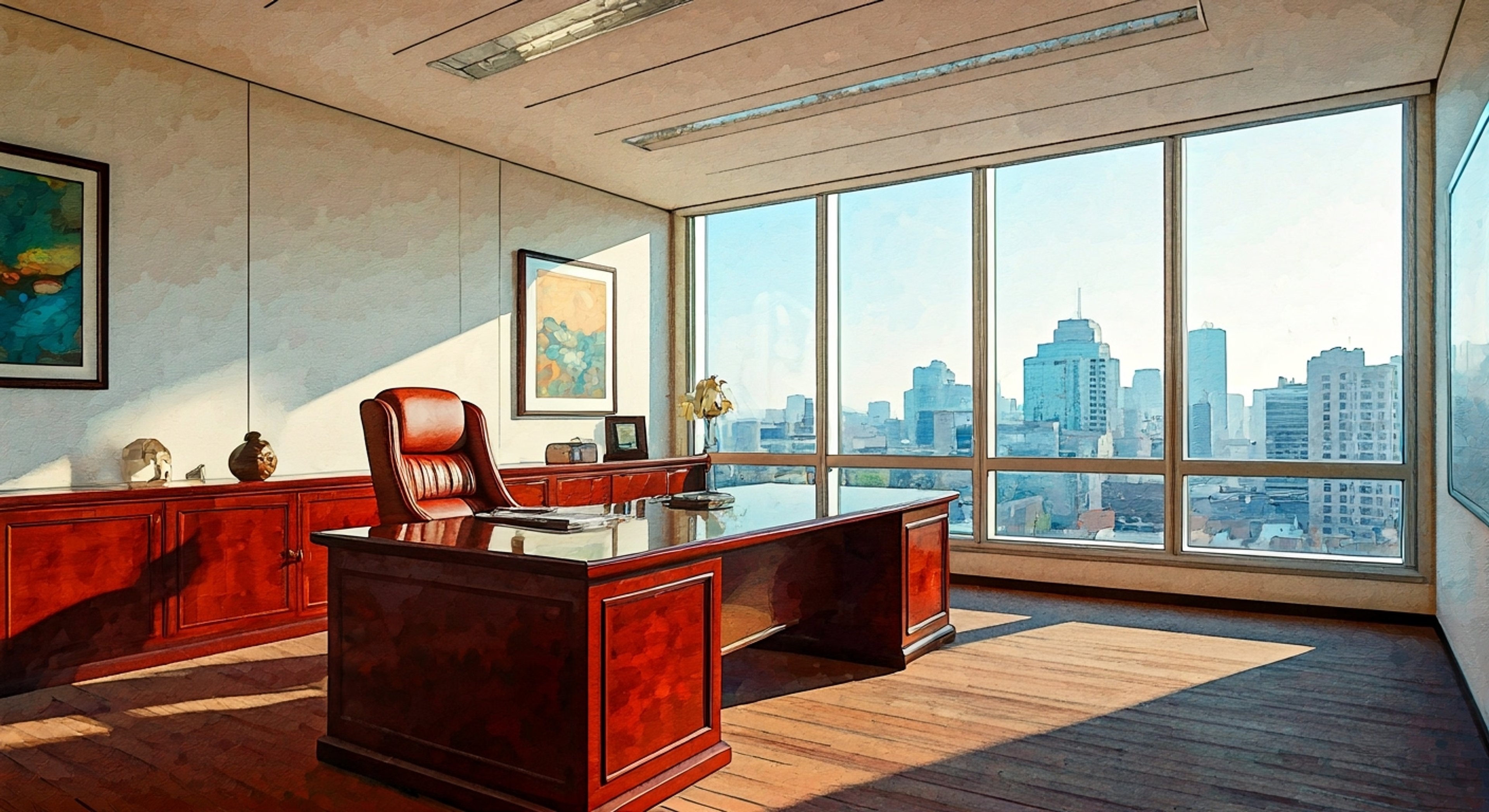 You find yourself facing off against Yaeko Minegasaki over the future of the shopping district, with her polished corporate demeanor barely masking her disdain for traditional businesses. Her calculating eyes assess you as she presents development plans that would destroy the neighborhood's character, while maintaining a veneer of professional courtesy.