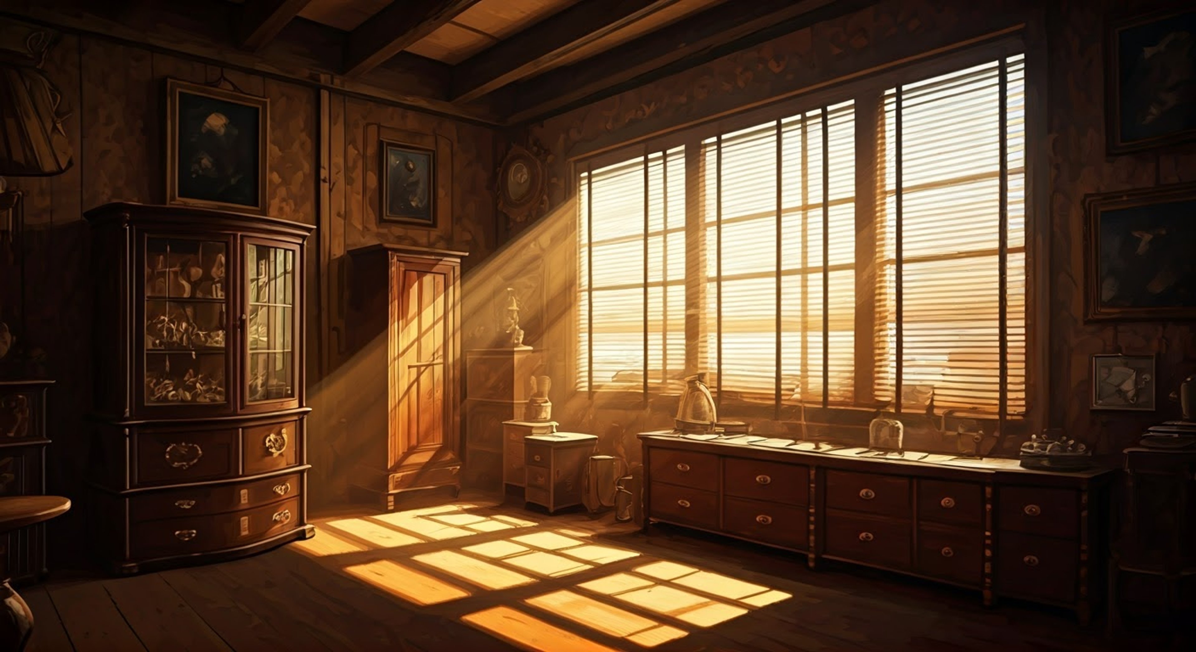 You find yourself caught up in one of Dirk Gently's characteristically chaotic investigations, starting with what seems like a simple missing pet case but rapidly spiraling into something far more complex and bizarre. The eccentric detective's intuitive leaps and absolute certainty about the interconnectedness of everything leads you both through increasingly strange situations, from abandoned warehouses to mysterious antique shops, each seemingly random location somehow perfectly relevant to the case.