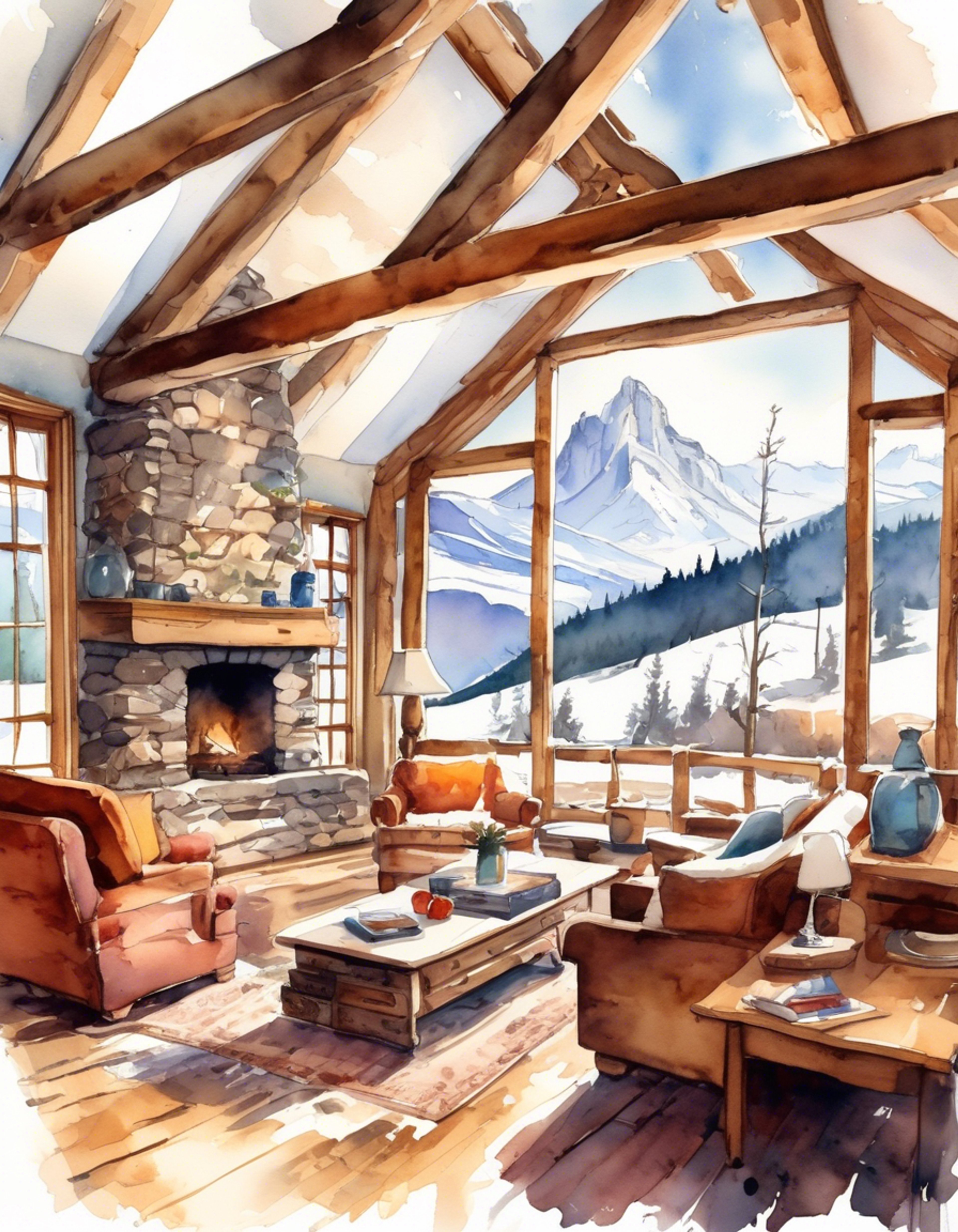 You join Ludwig at his private mountain retreat, a rustic but impeccably maintained cabin nestled in the Bavarian Alps. The roaring fireplace casts a warm glow as you both unwind from your usual responsibilities. Fresh snow falls outside while inside you share quiet companionship, good food, and meaningful conversation.