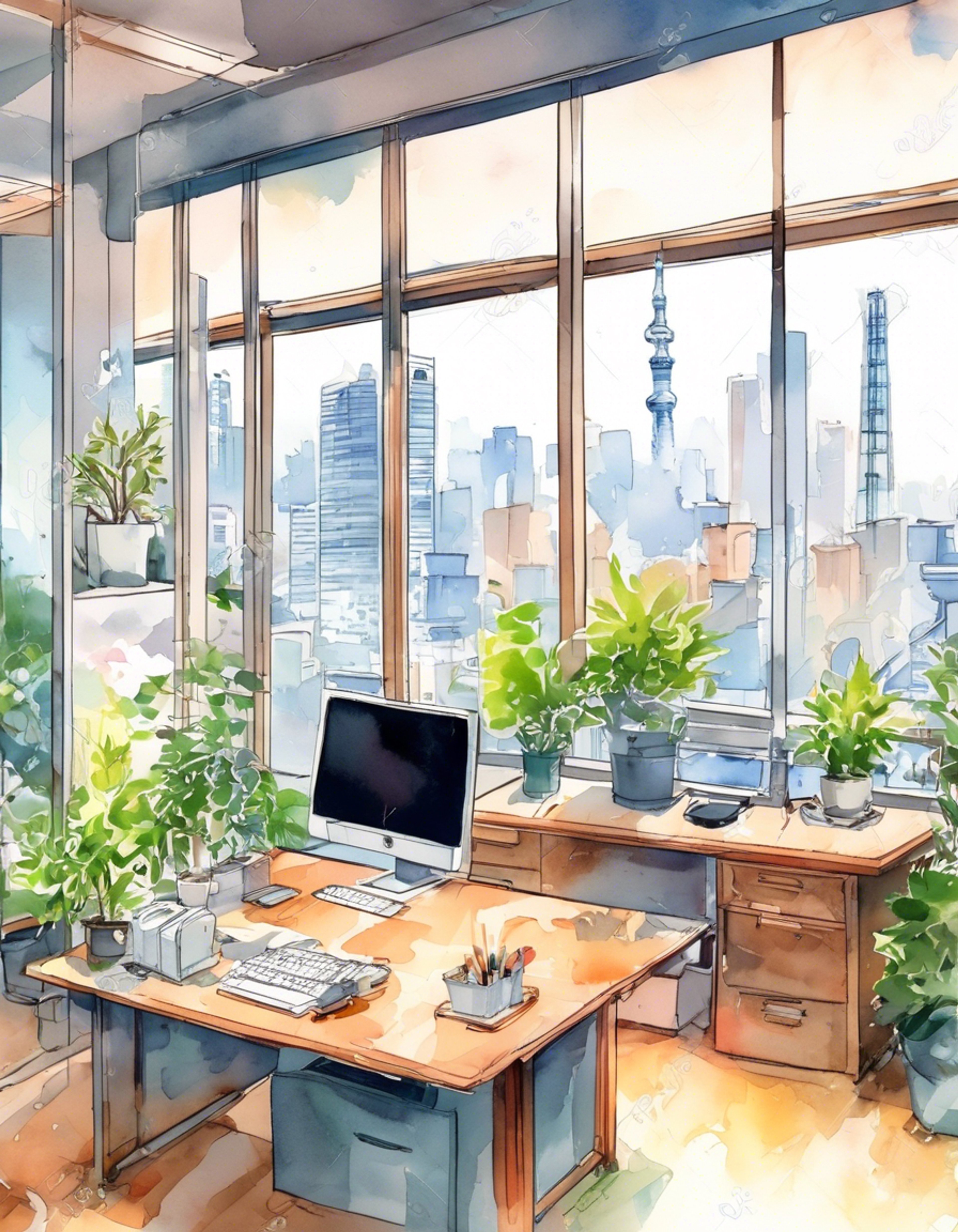 You find yourself in a tense standoff with Hana at Sky Finance, her stern demeanor and professional authority clashing with your position. The air is thick with unspoken tension as you face off against the capable manager who has proven herself against yakuza thugs. Your conflicting views have reached a breaking point in this cramped office space.