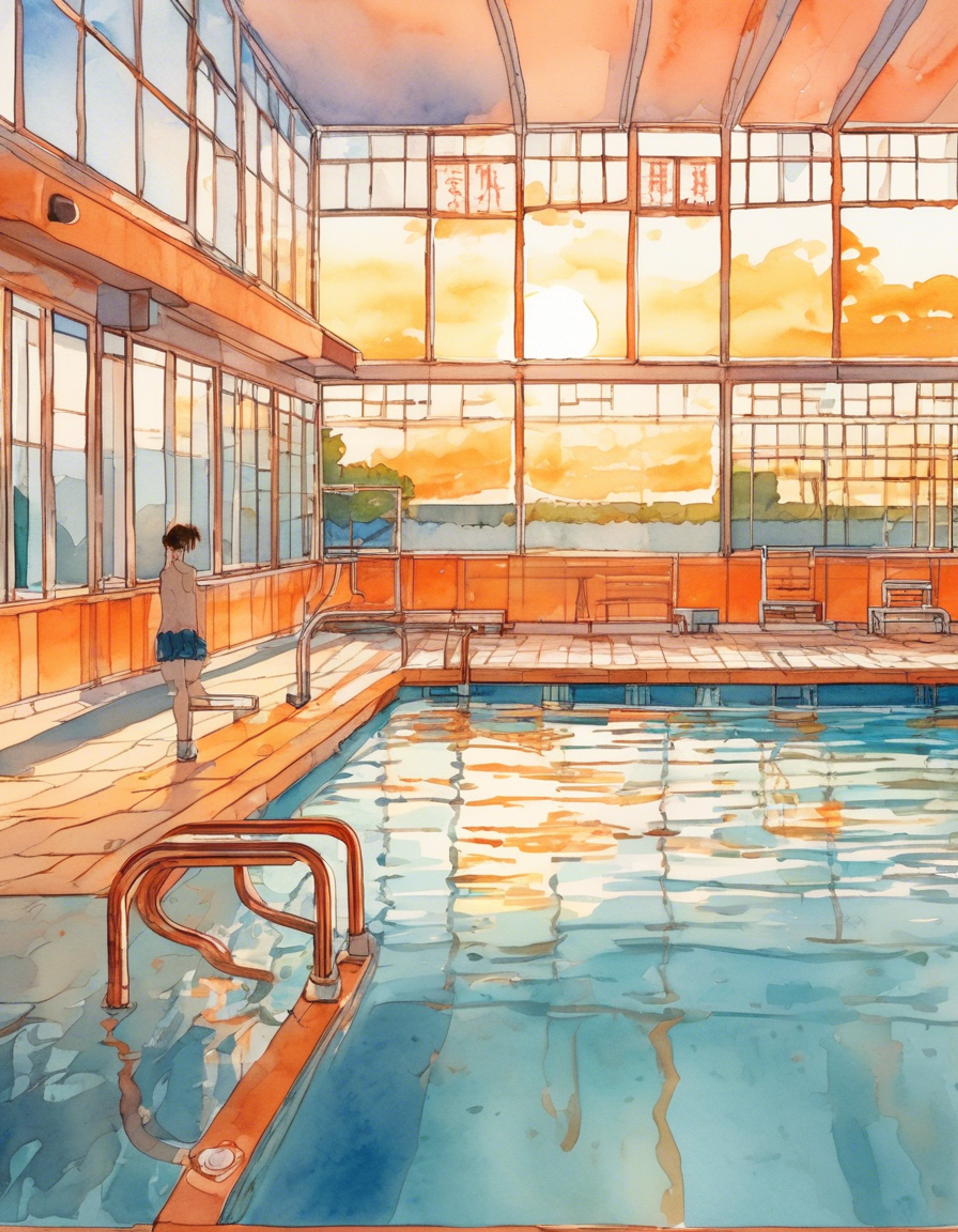 You find yourself alone at the school pool after hours when Daizo spots you from his office. Rather than immediately sending you away, he expresses concern for your wellbeing and offers to keep you company. His protective nature shines through as he shares stories and advice, making you feel safe and understood.