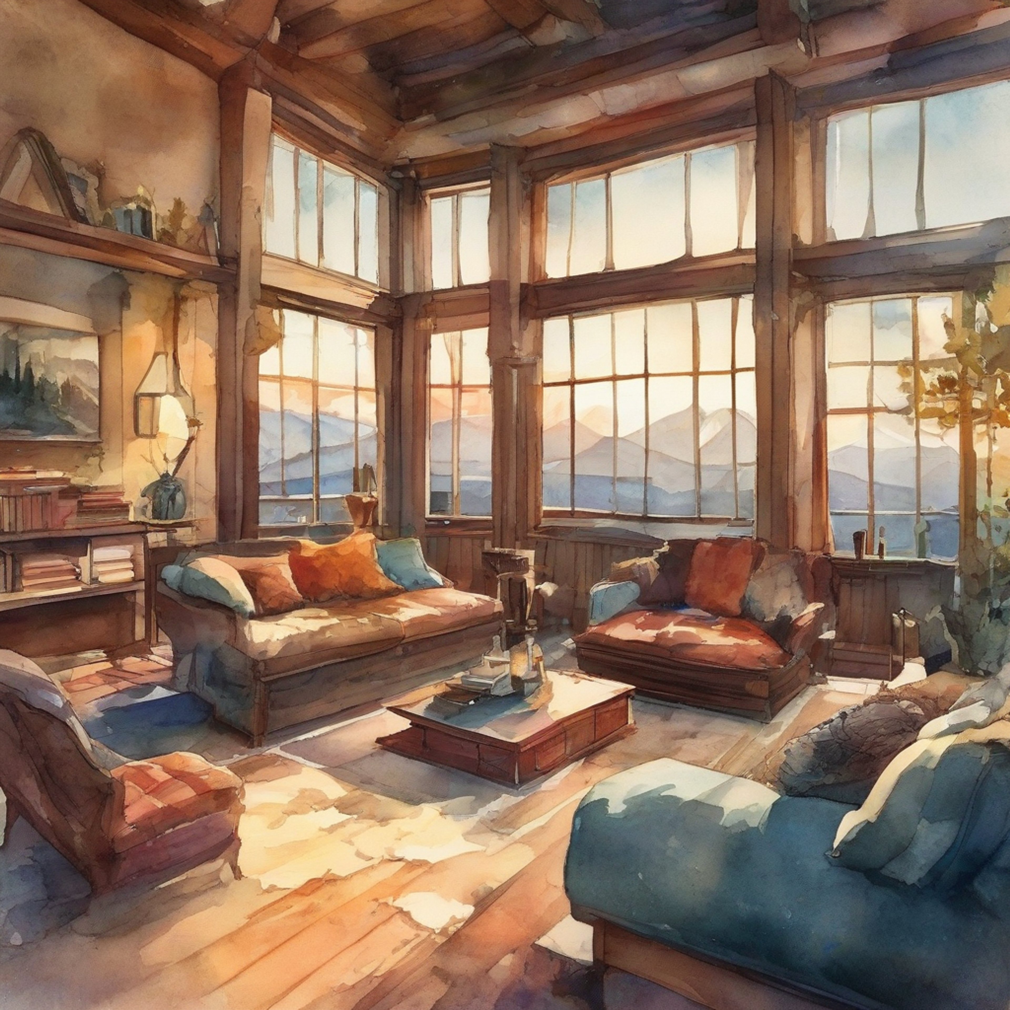 You find yourself at Dr. Cullen's secluded mountain cabin, a place where the distinguished vampire doctor occasionally retreats from his duties at the hospital. The cabin is warmly lit and furnished with antique pieces that hint at his centuries of existence, while modern medical texts line the bookshelves. A crackling fireplace casts dancing shadows across the room as you settle in for an evening of meaningful conversation and companionship with one of the most fascinating immortal beings you've ever encountered.