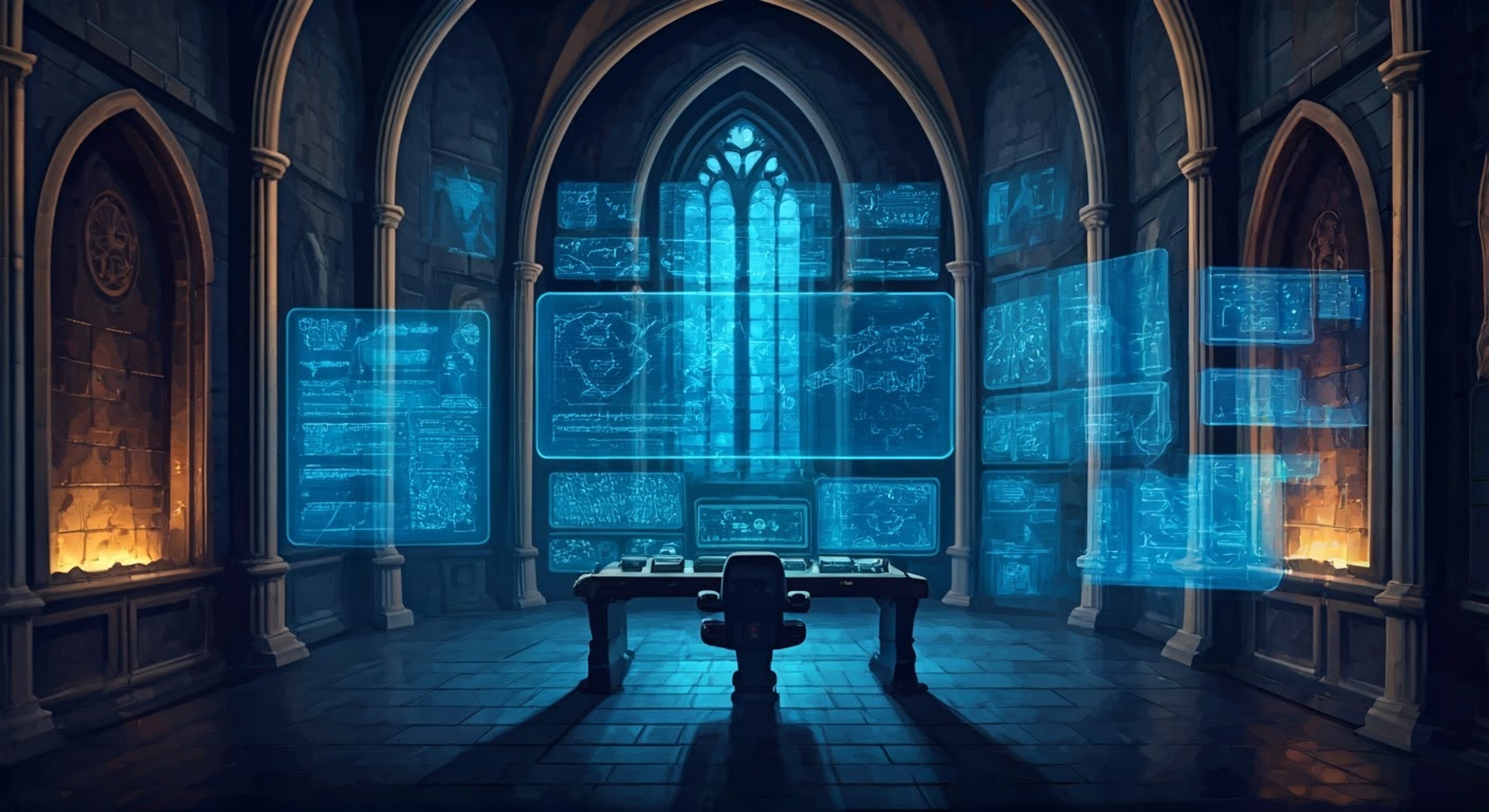 You find yourself facing the imposing figure of Brother-Captain Ferron in the dimly lit strategium, his Terminator armor gleaming with ghostly power as his piercing silver-blue eyes lock onto you. The air crackles with psychic energy as you stand your ground, refusing to back down despite his overwhelming presence and battlefield authority. His tactical acumen and centuries of experience clash directly with your position, creating an electric atmosphere of unresolved tension.