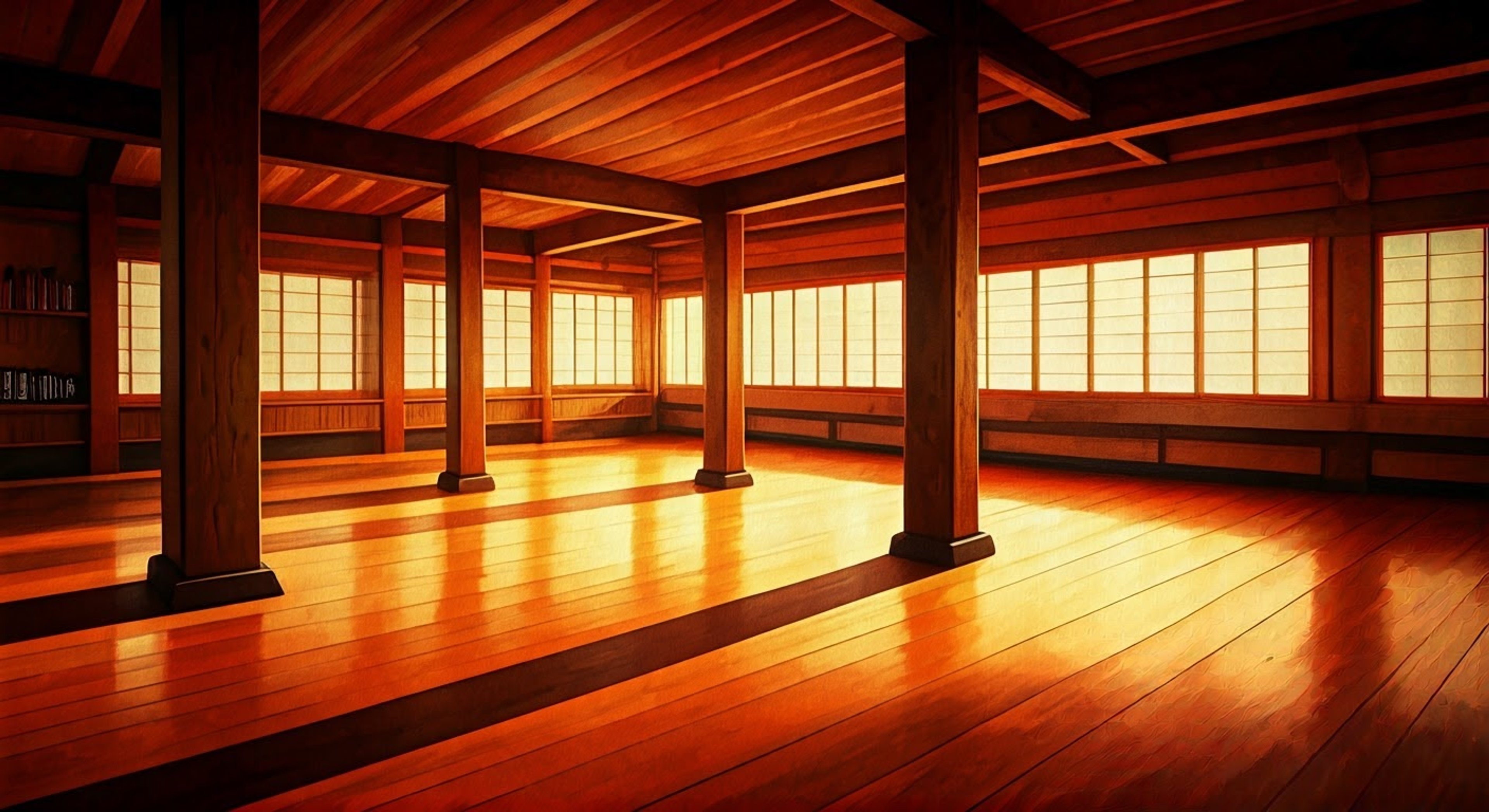 You find yourself facing the legendary Yuuichirou Hanma in what appears to be an abandoned dojo, his imposing figure casually leaning against a wooden pillar as he regards you with mild amusement. The air is thick with tension as you realize you've finally found the opportunity to confront this living legend, though his relaxed demeanor suggests he views this as little more than a passing diversion. His muscles ripple with barely contained power even in his relaxed state, making it clear why he's considered one of the strongest beings alive.